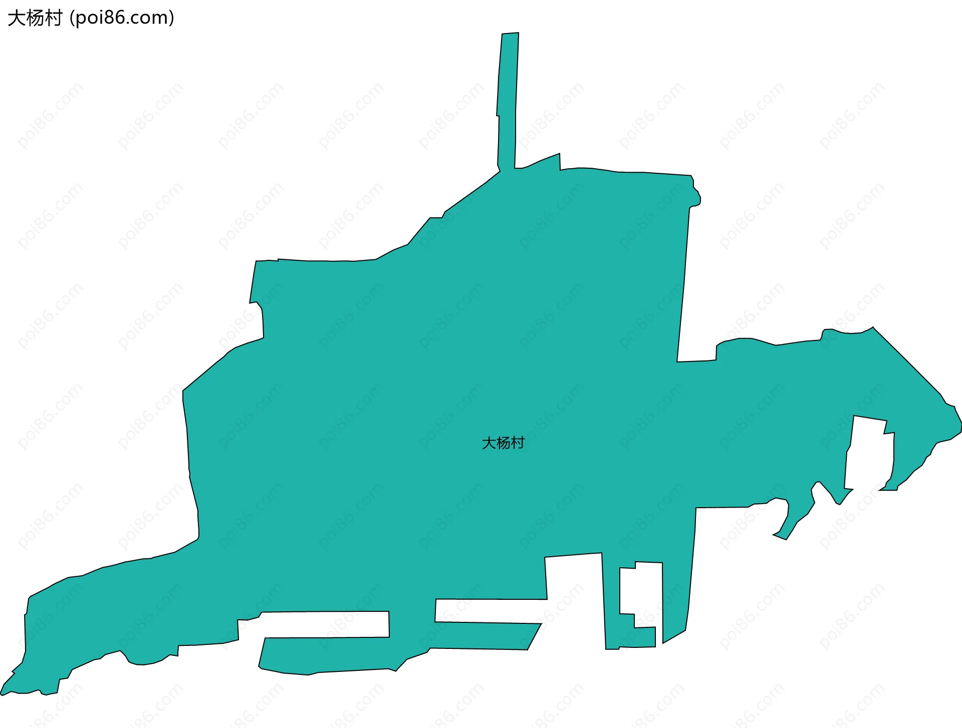 大杨村边界地图
