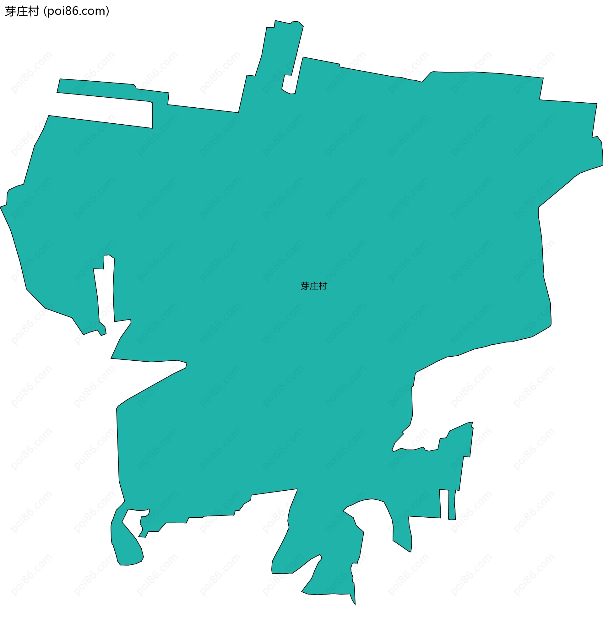 芽庄村边界地图