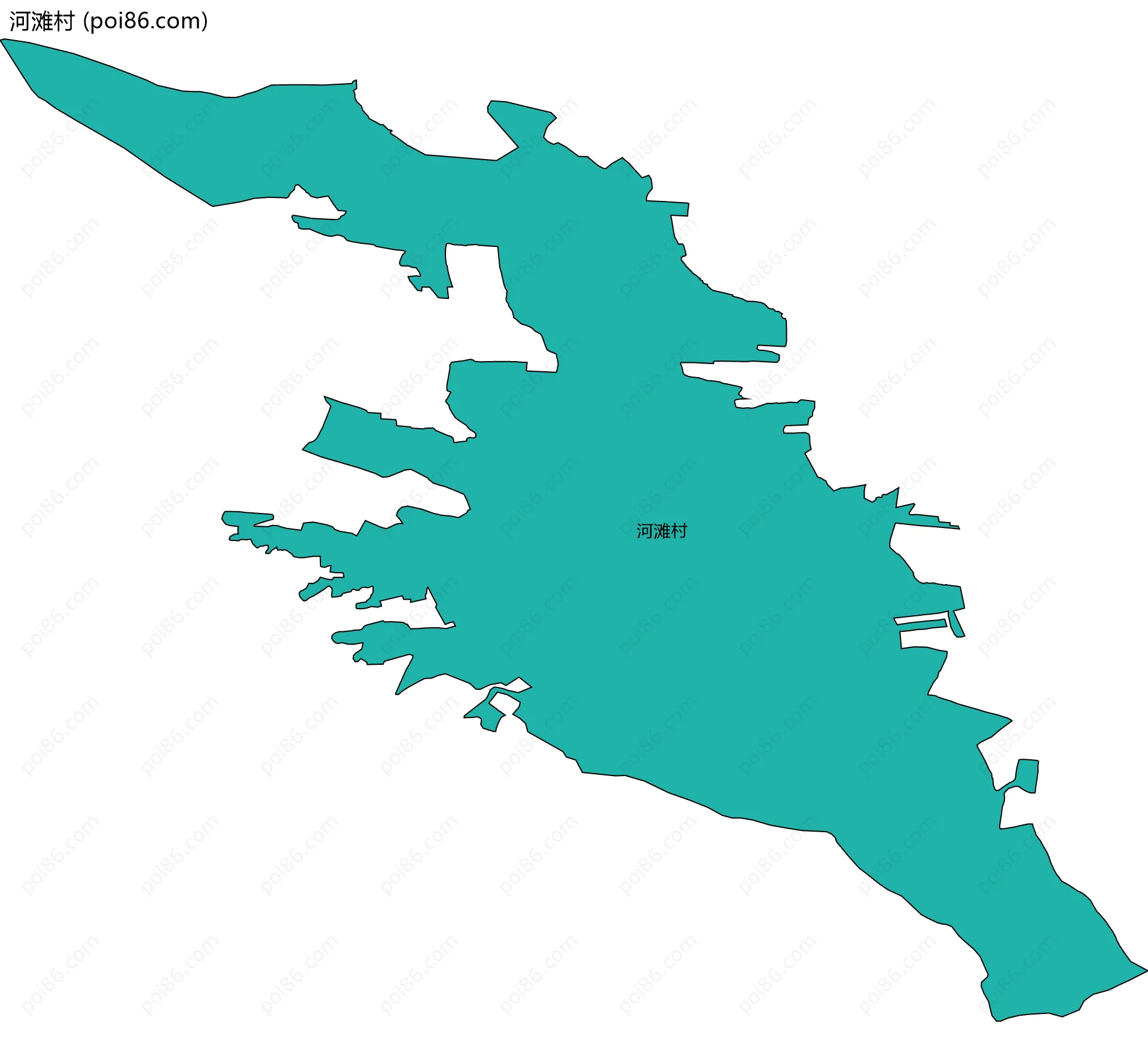 河滩村边界地图