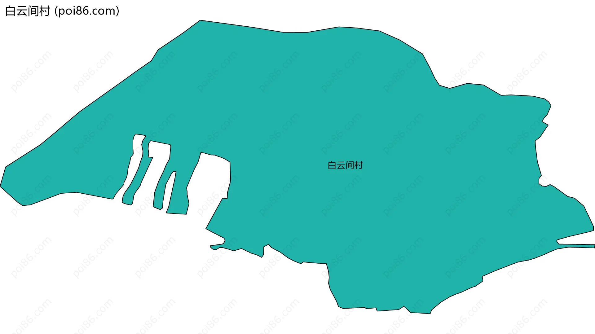 白云间村边界地图