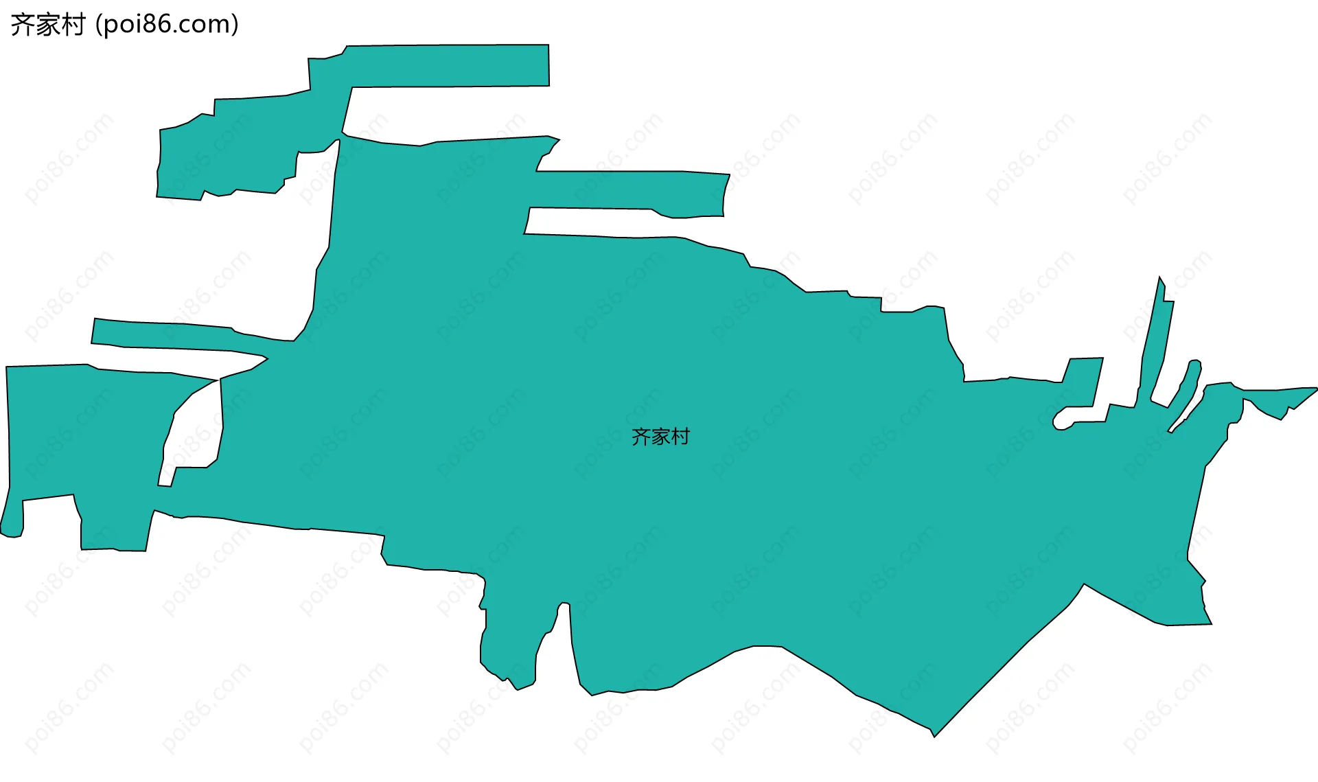 齐家村边界地图