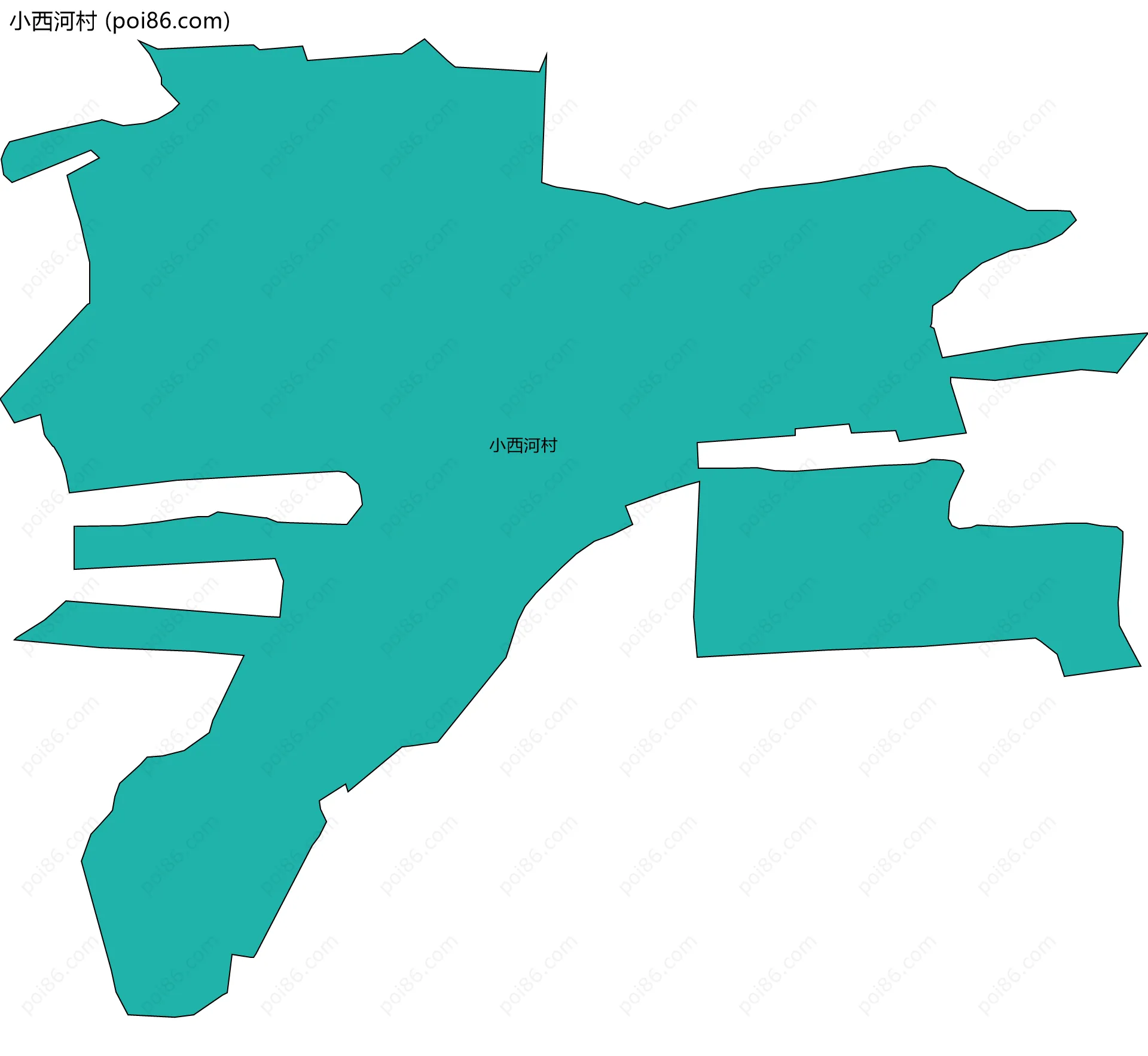 小西河村边界地图