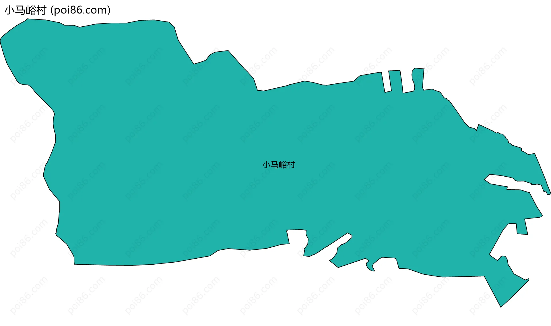 小马峪村边界地图