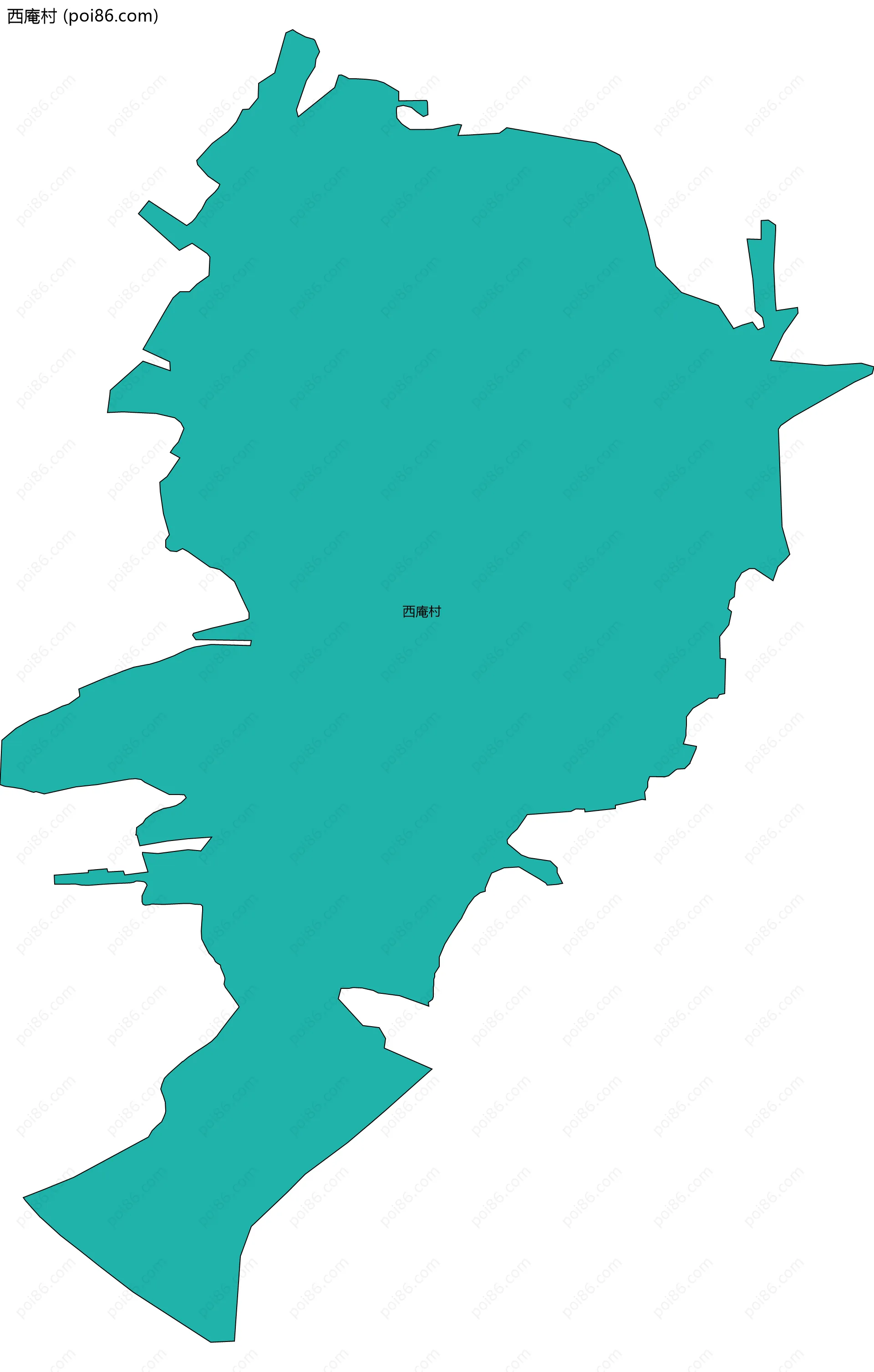 西庵村边界地图