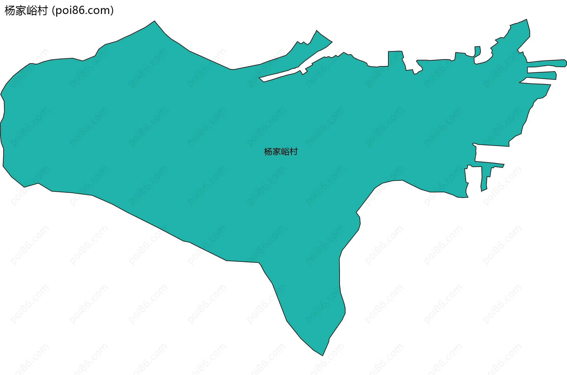 杨家峪村边界地图