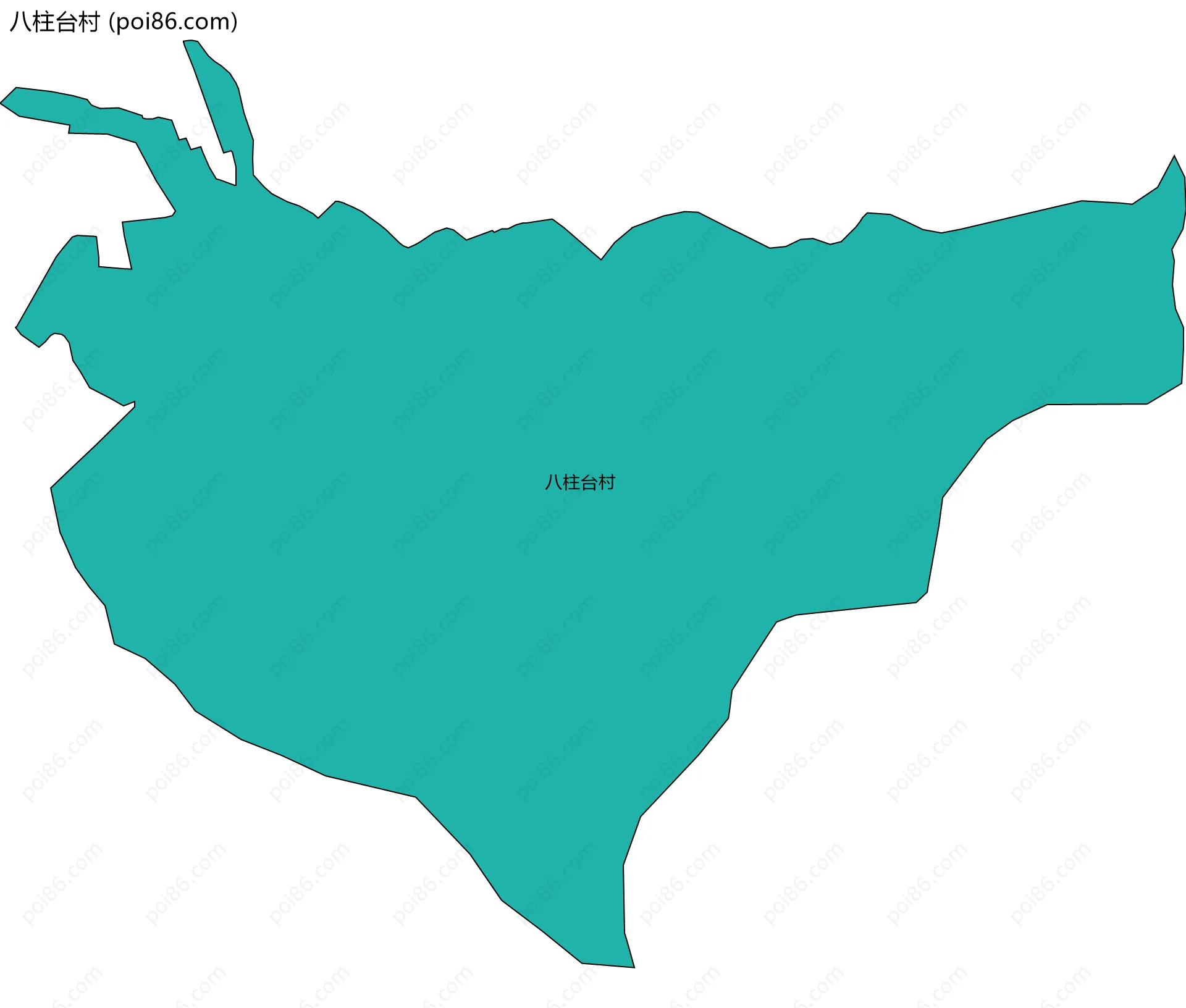 八柱台村边界地图