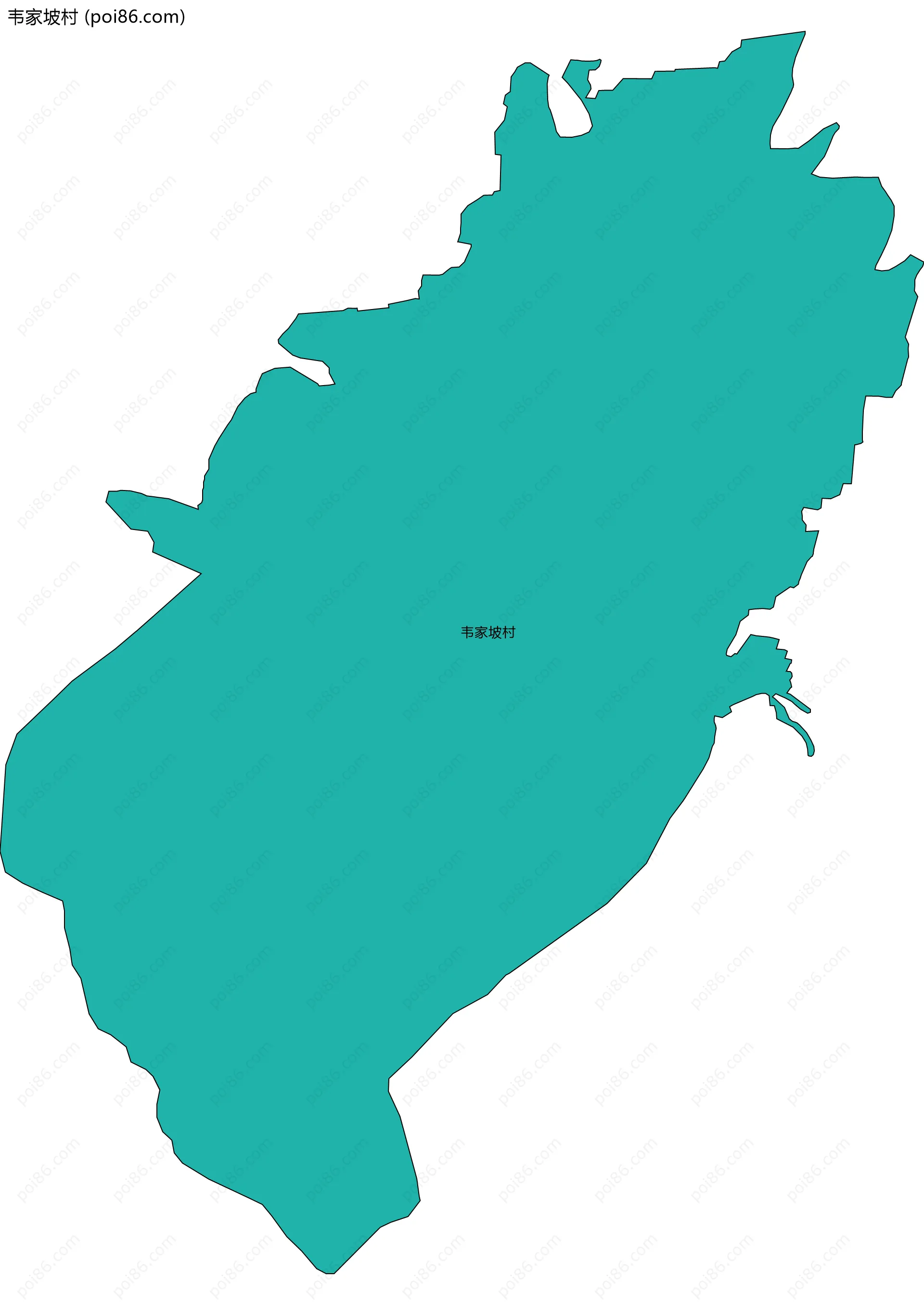 韦家坡村边界地图