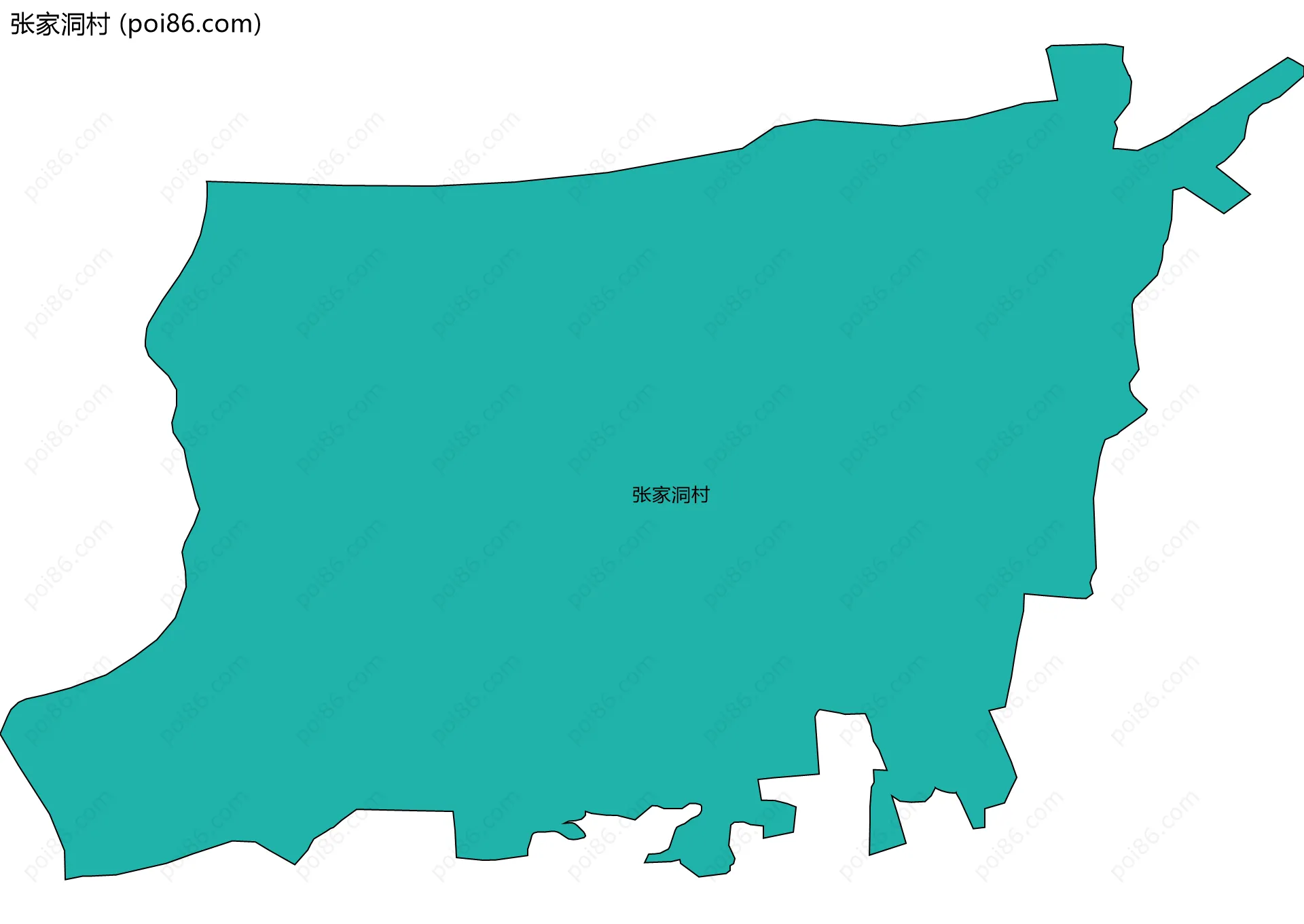 张家洞村边界地图