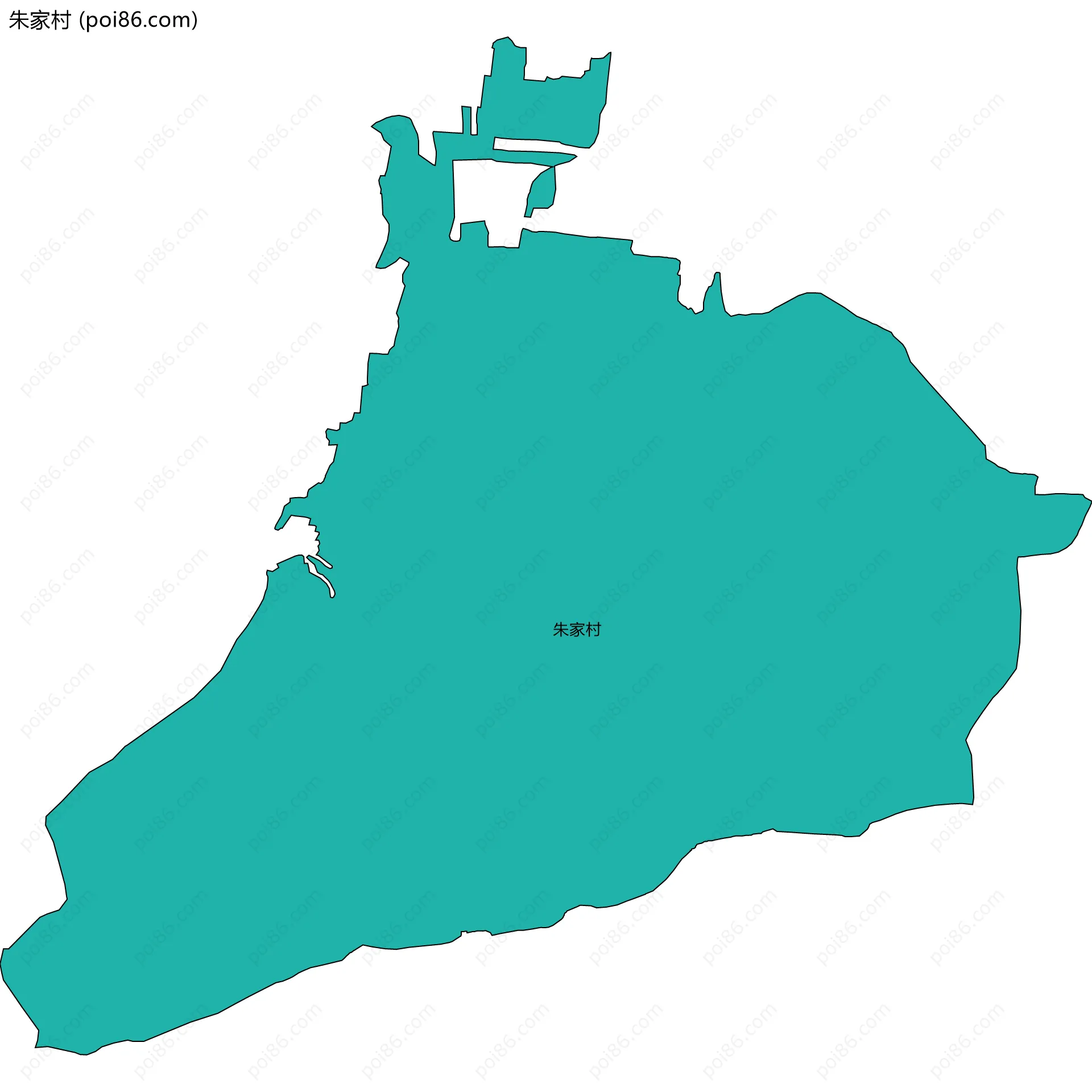 朱家村边界地图