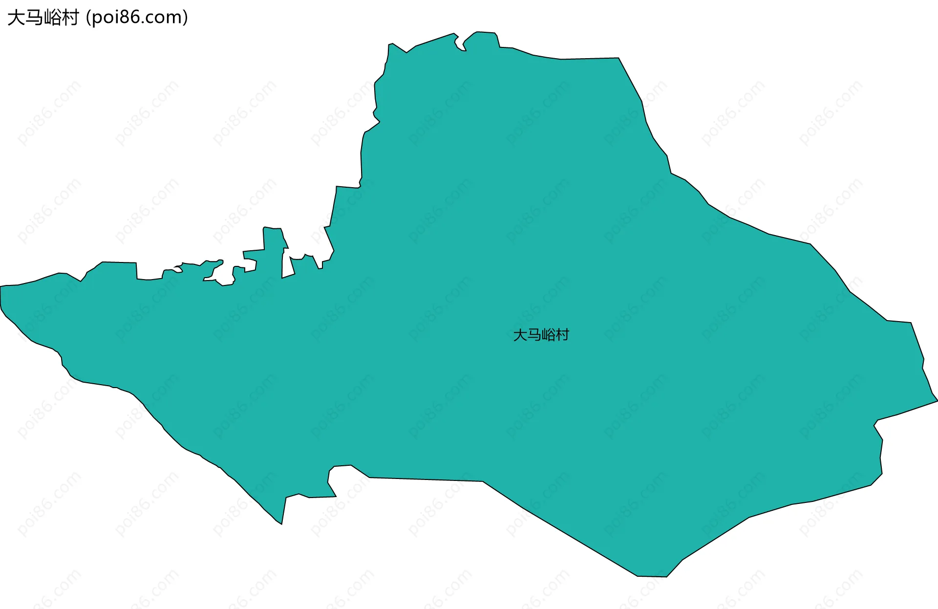 大马峪村边界地图