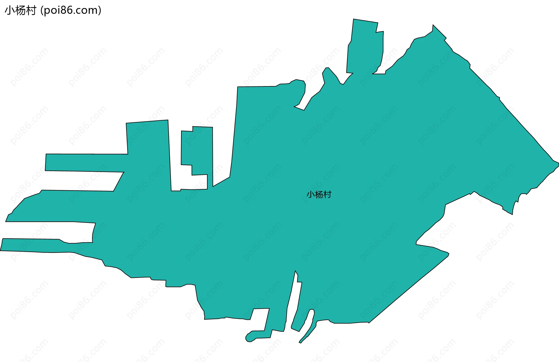小杨村边界地图