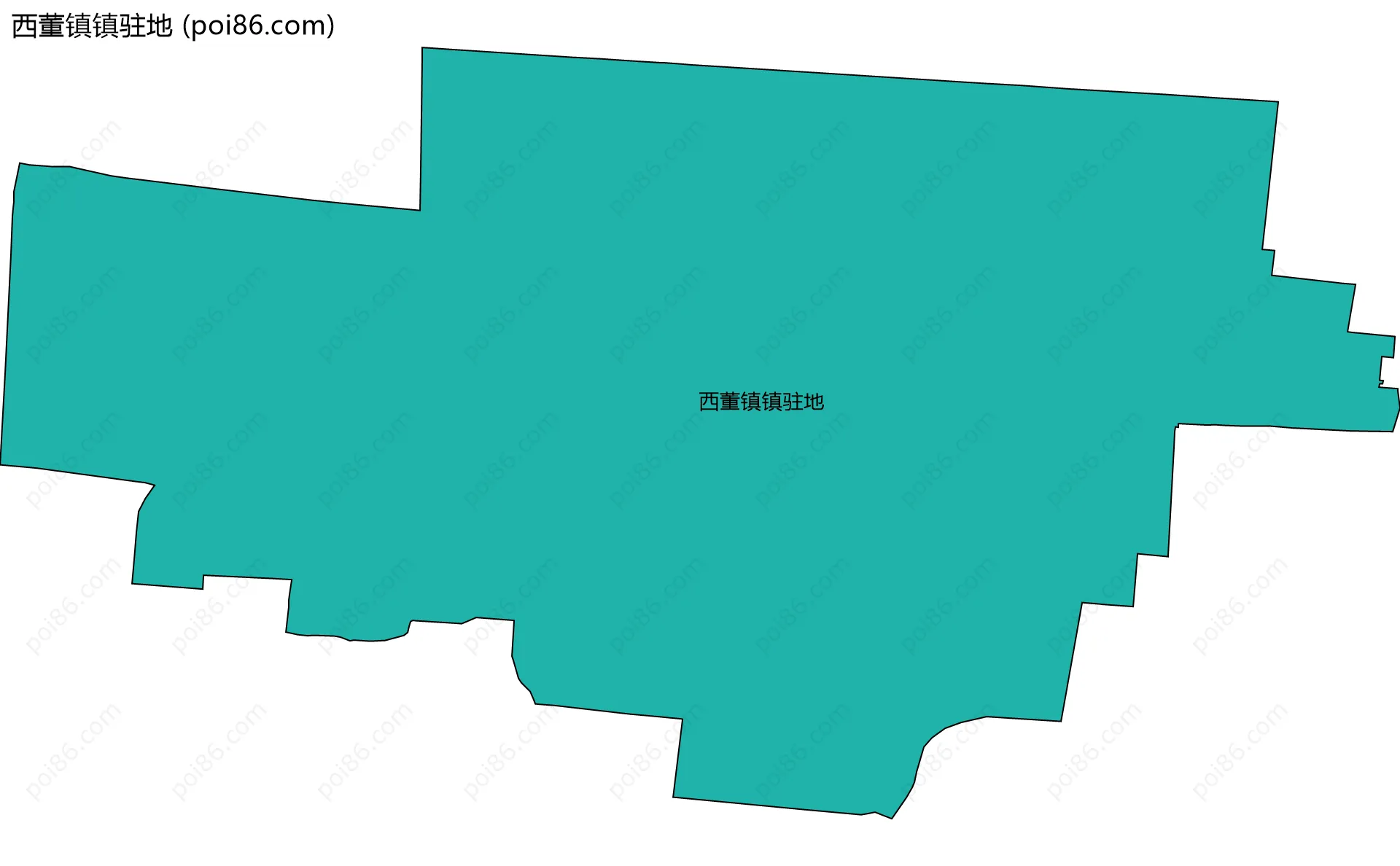 西董镇镇驻地边界地图