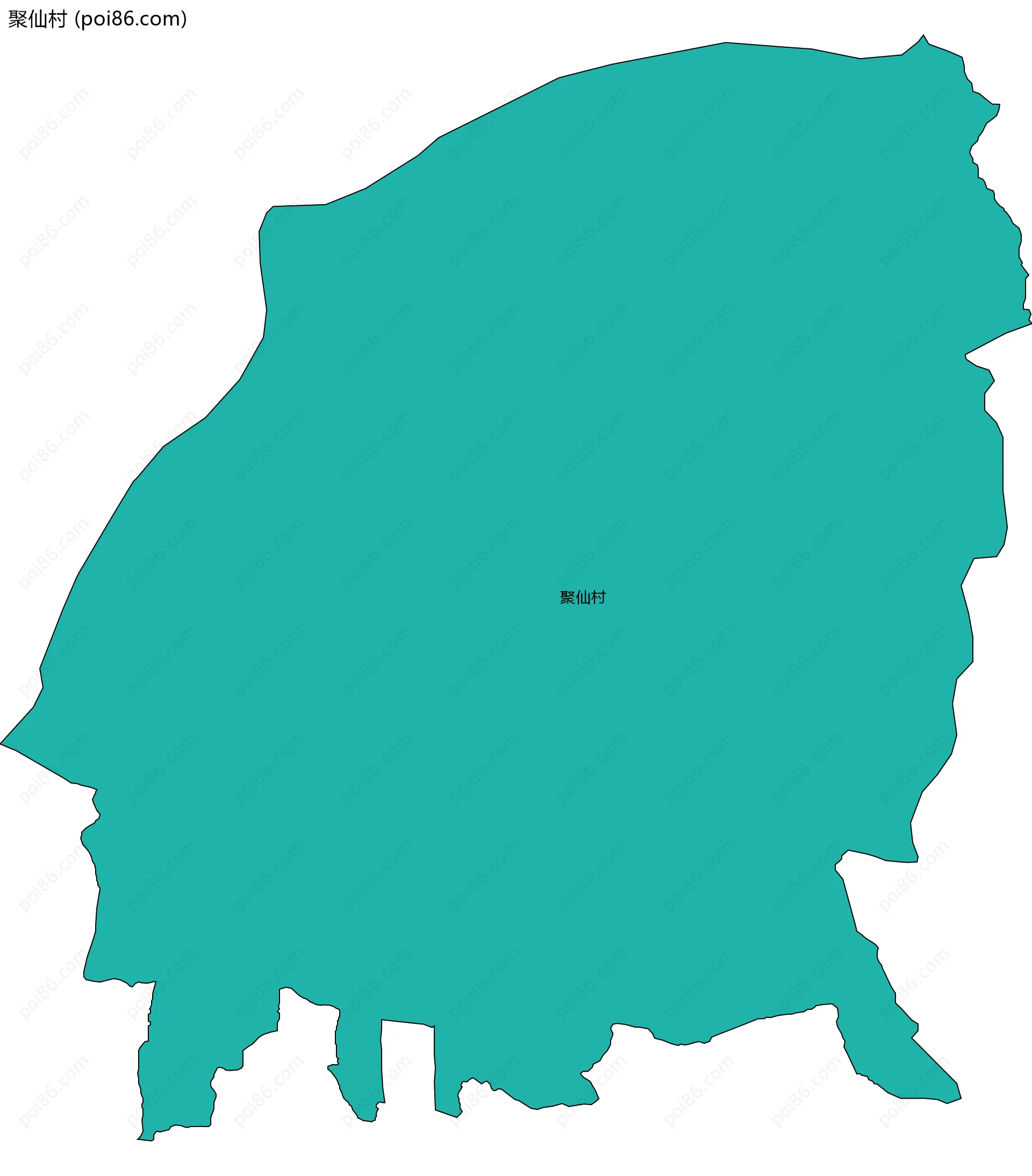 聚仙村边界地图