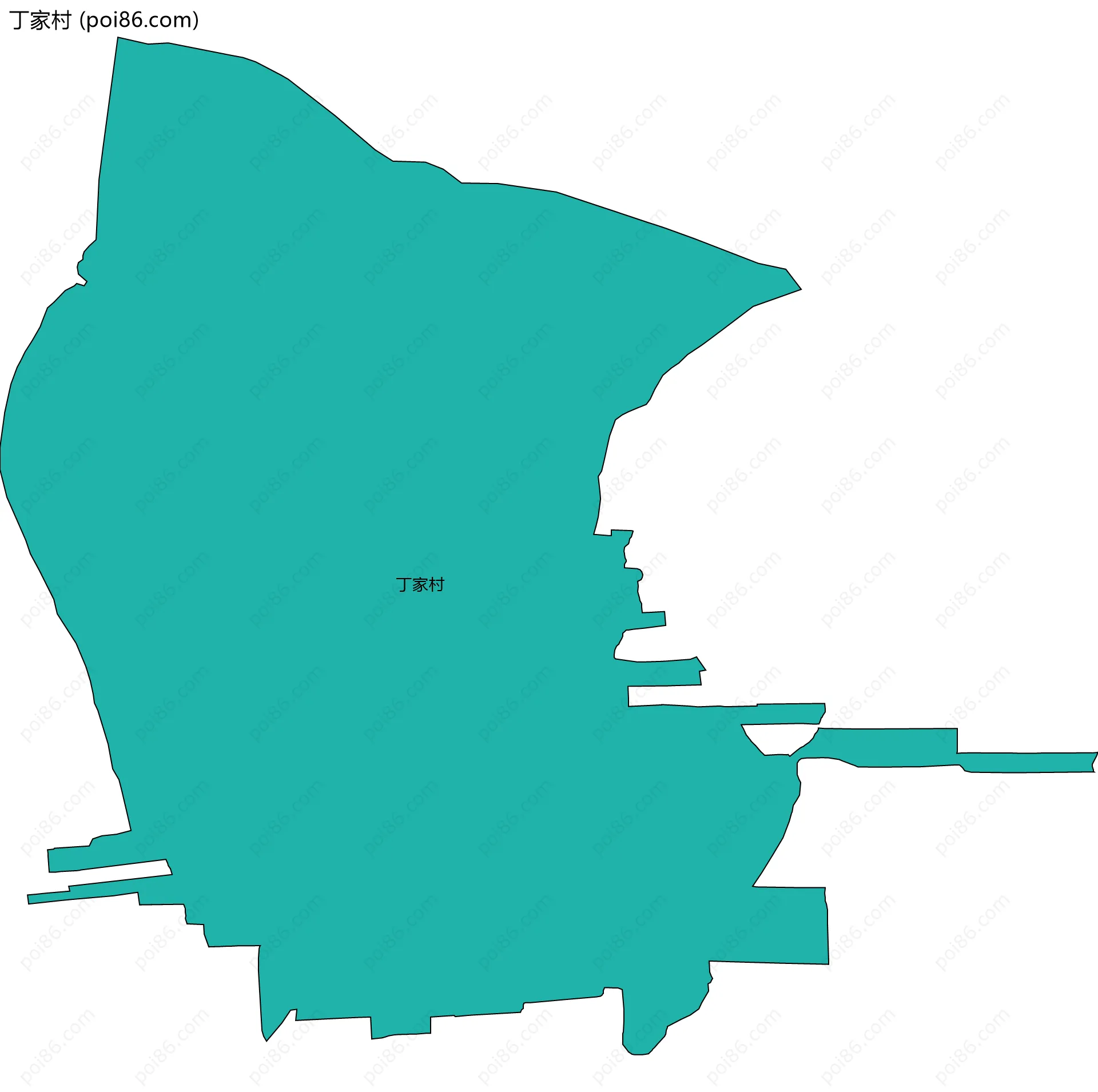 丁家村边界地图