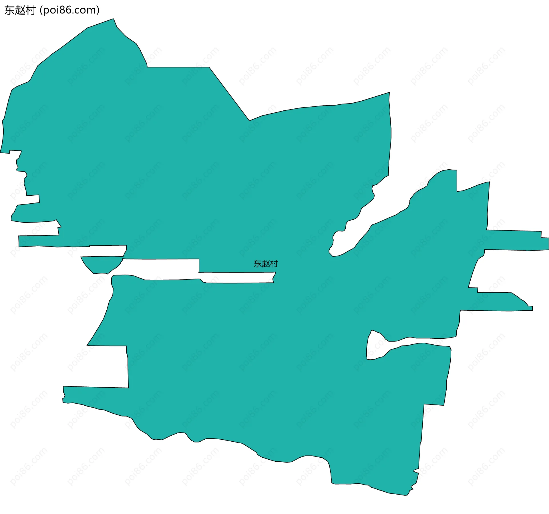 东赵村边界地图