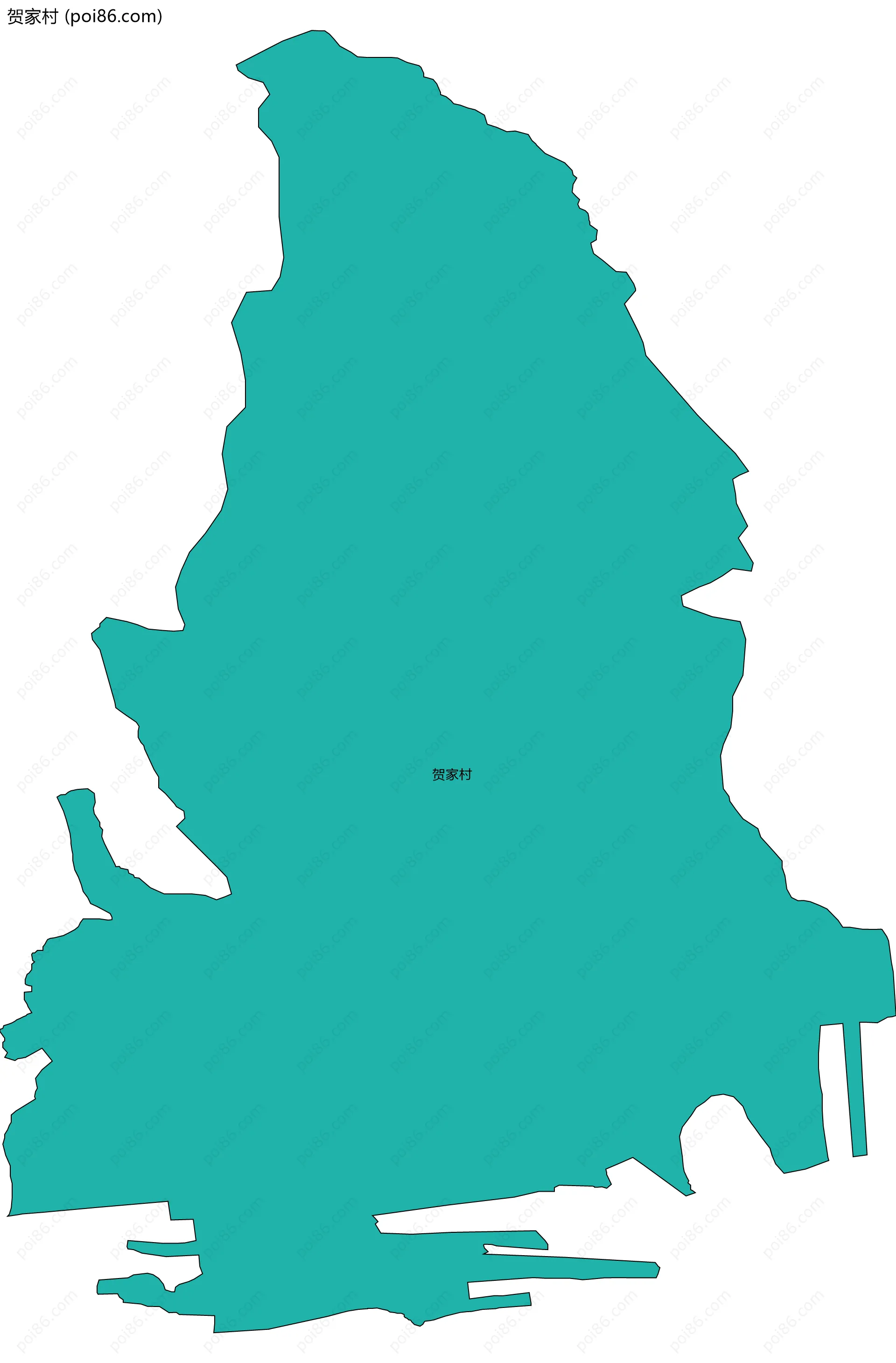 贺家村边界地图