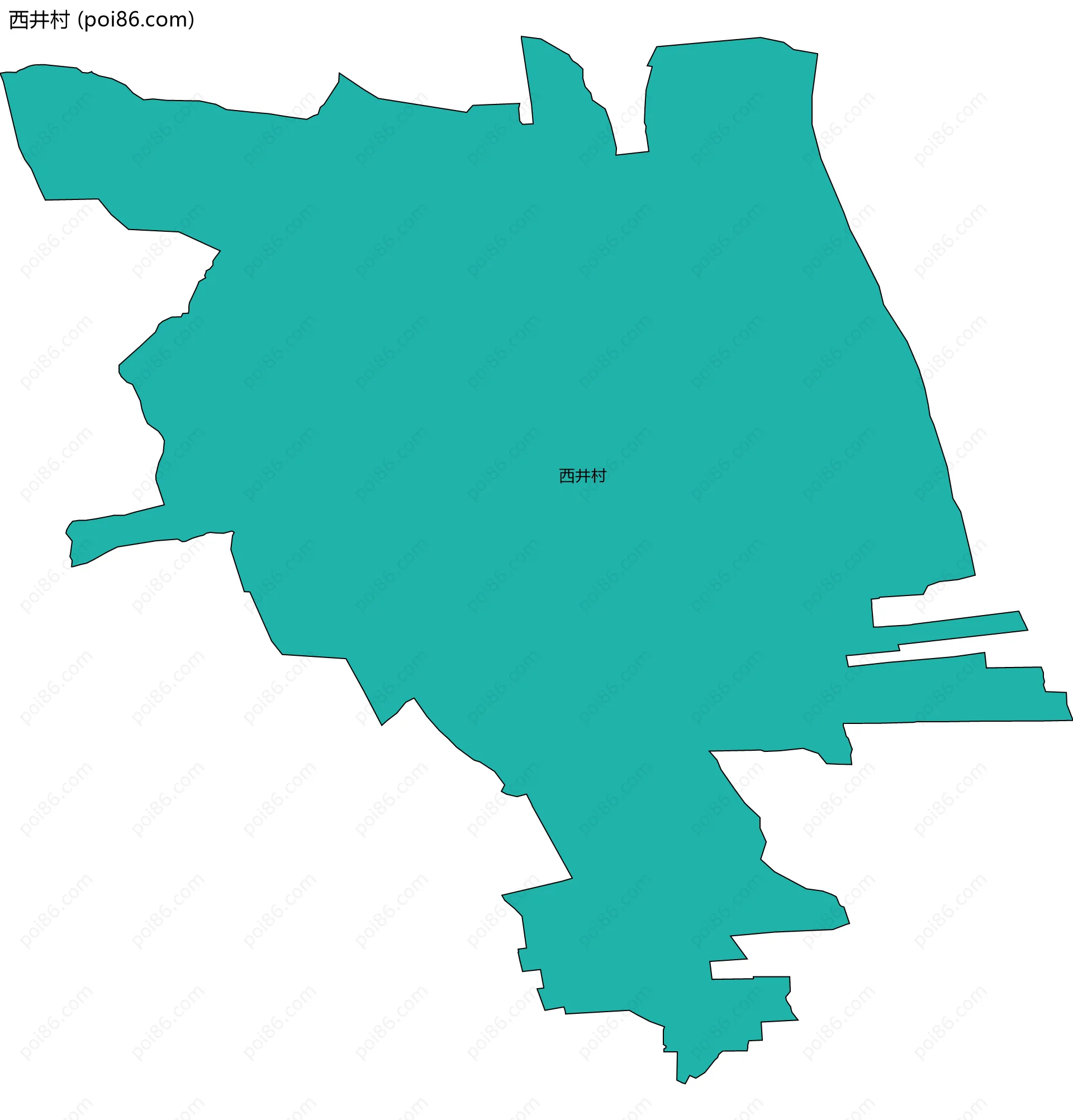 西井村边界地图