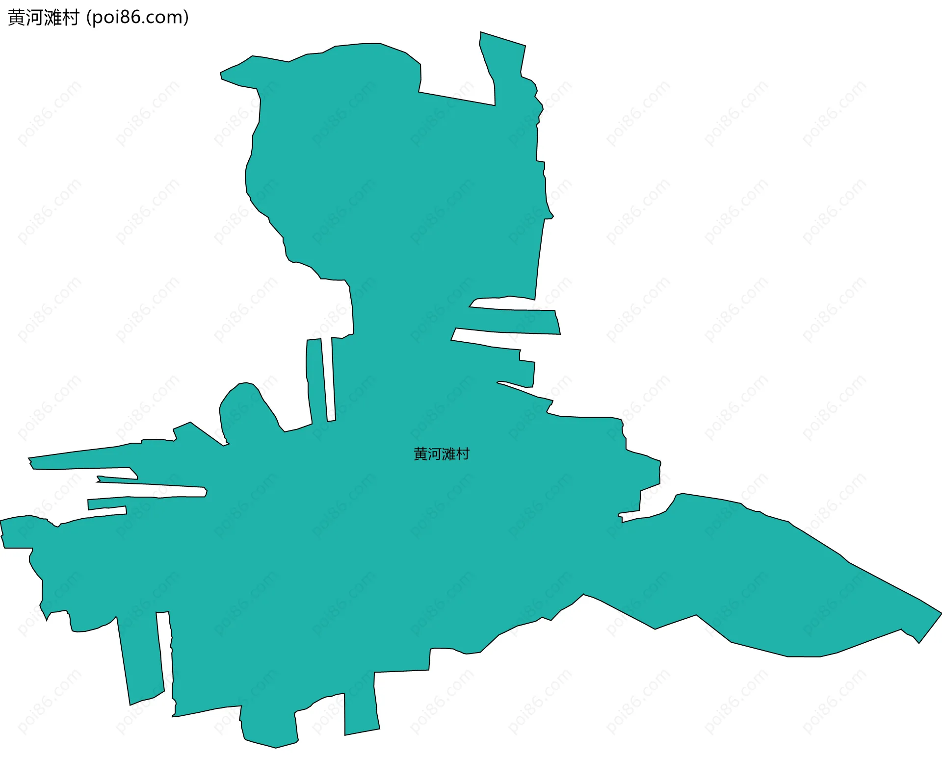 黄河滩村边界地图