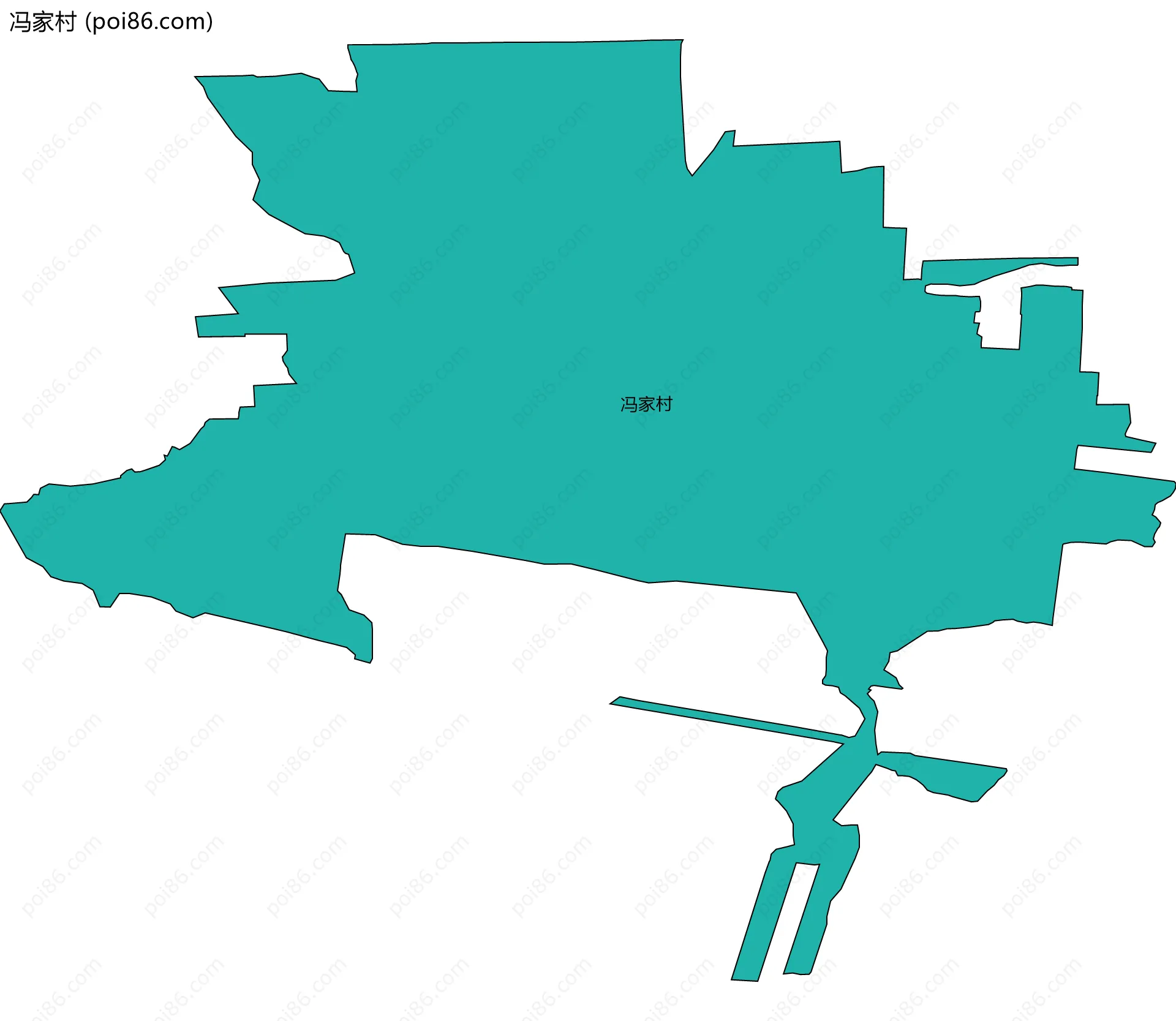 冯家村边界地图