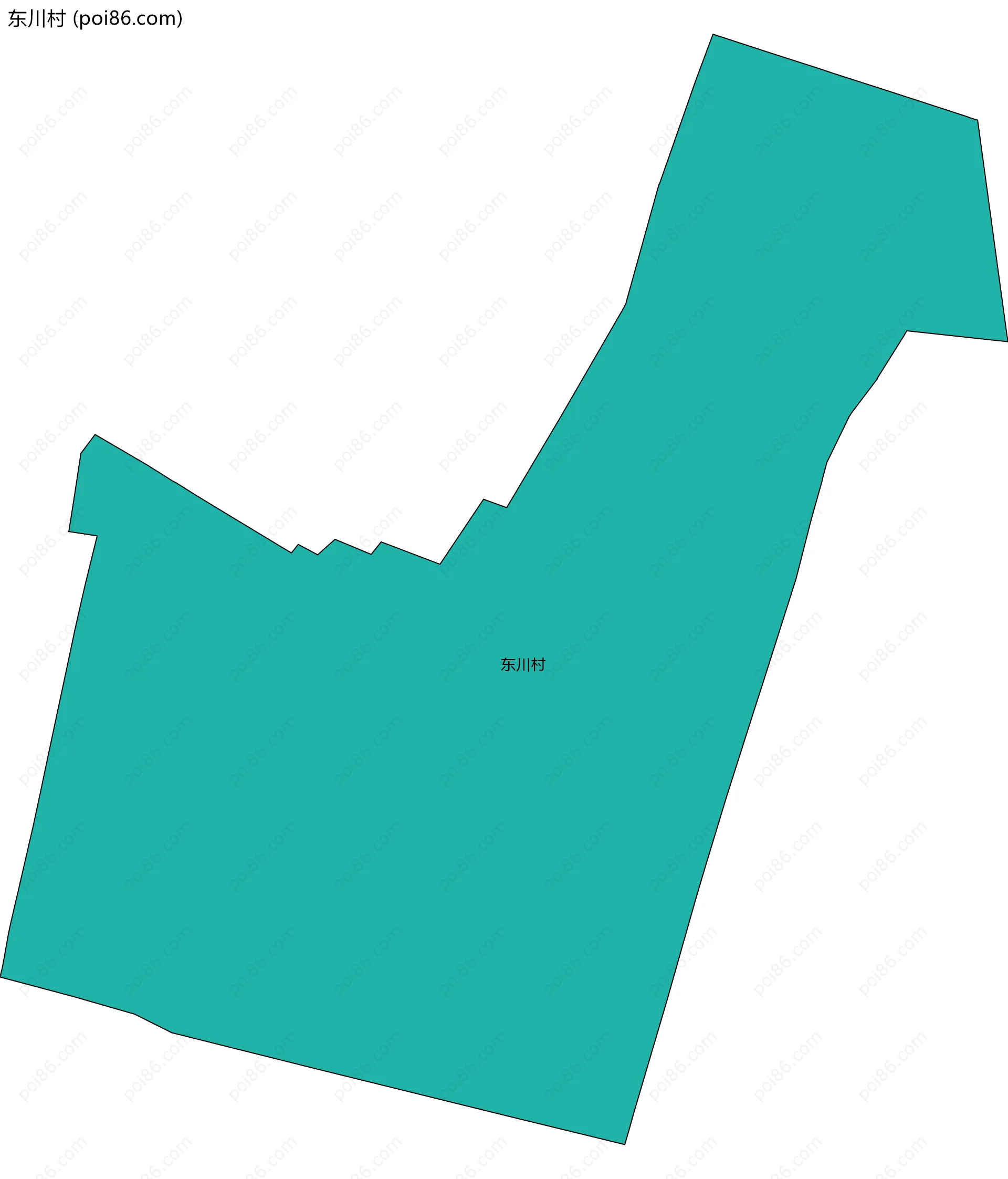 东川村边界地图