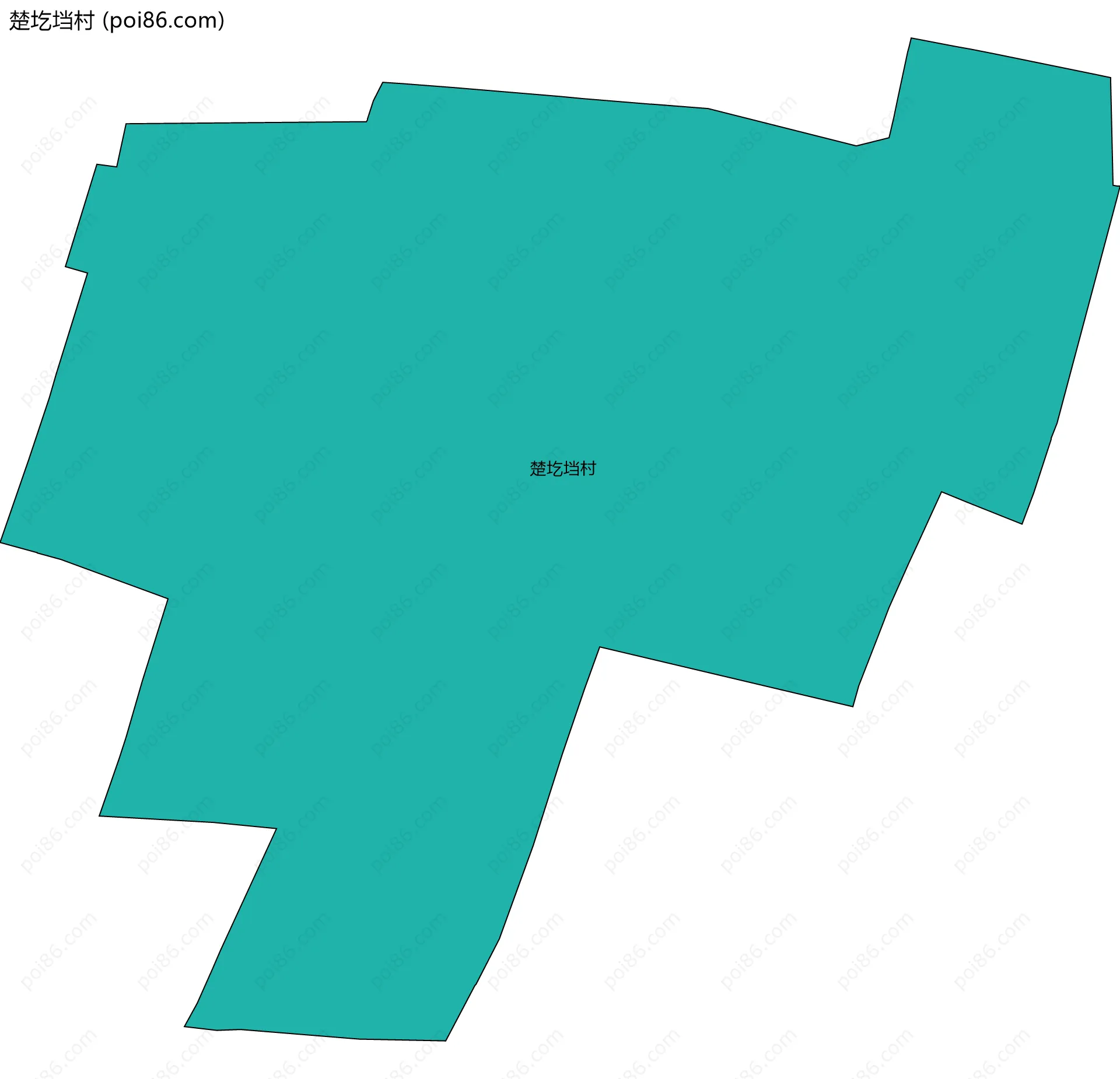 楚圪垱村边界地图