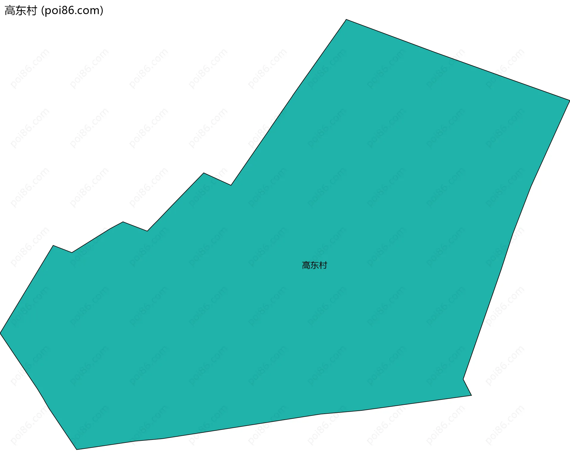 高东村边界地图