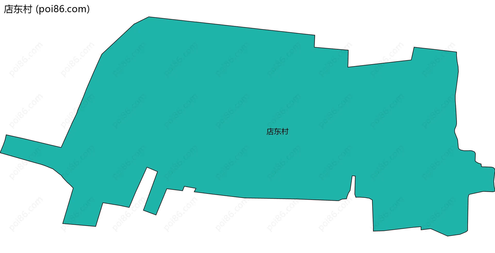 店东村边界地图