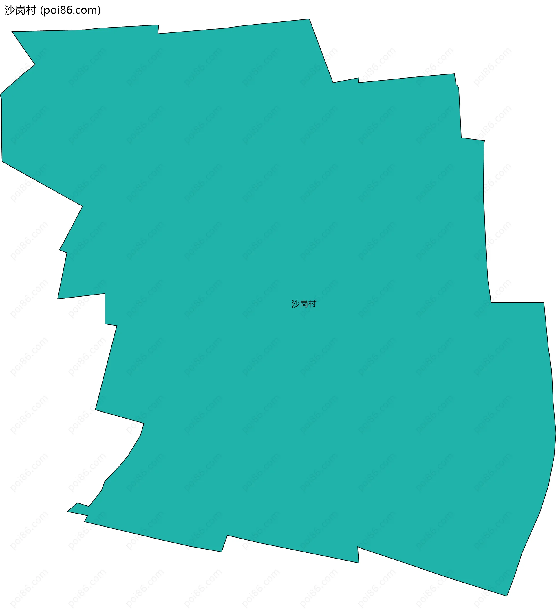 沙岗村边界地图
