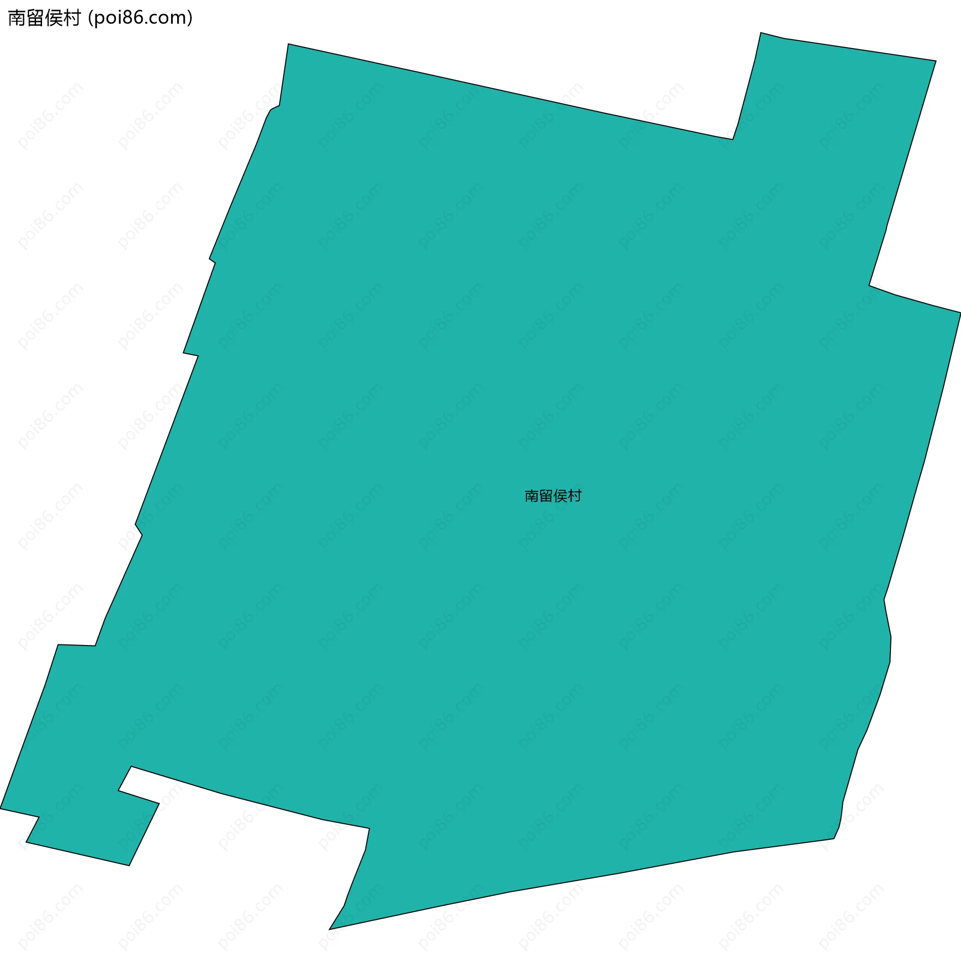 南留侯村边界地图