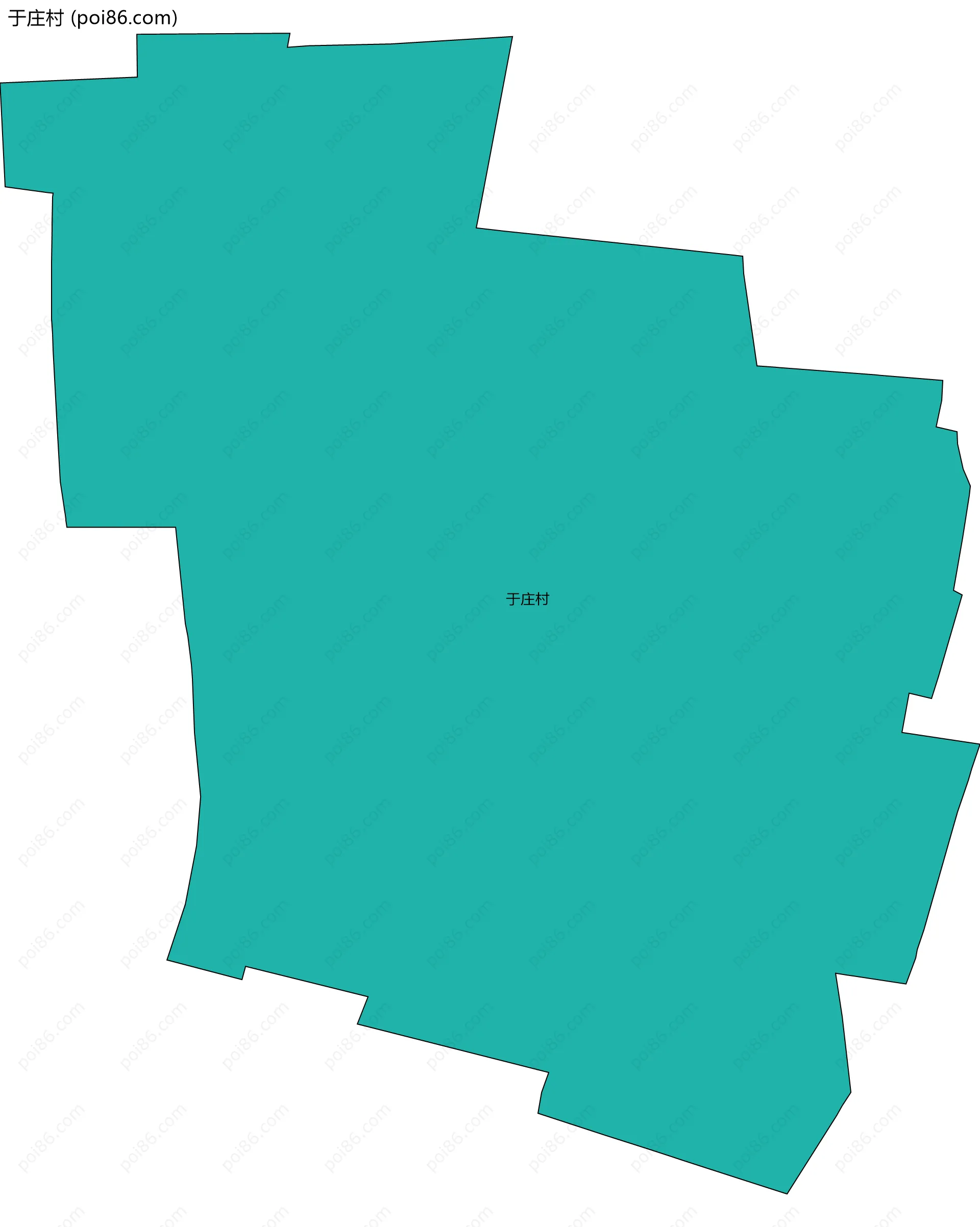 于庄村边界地图