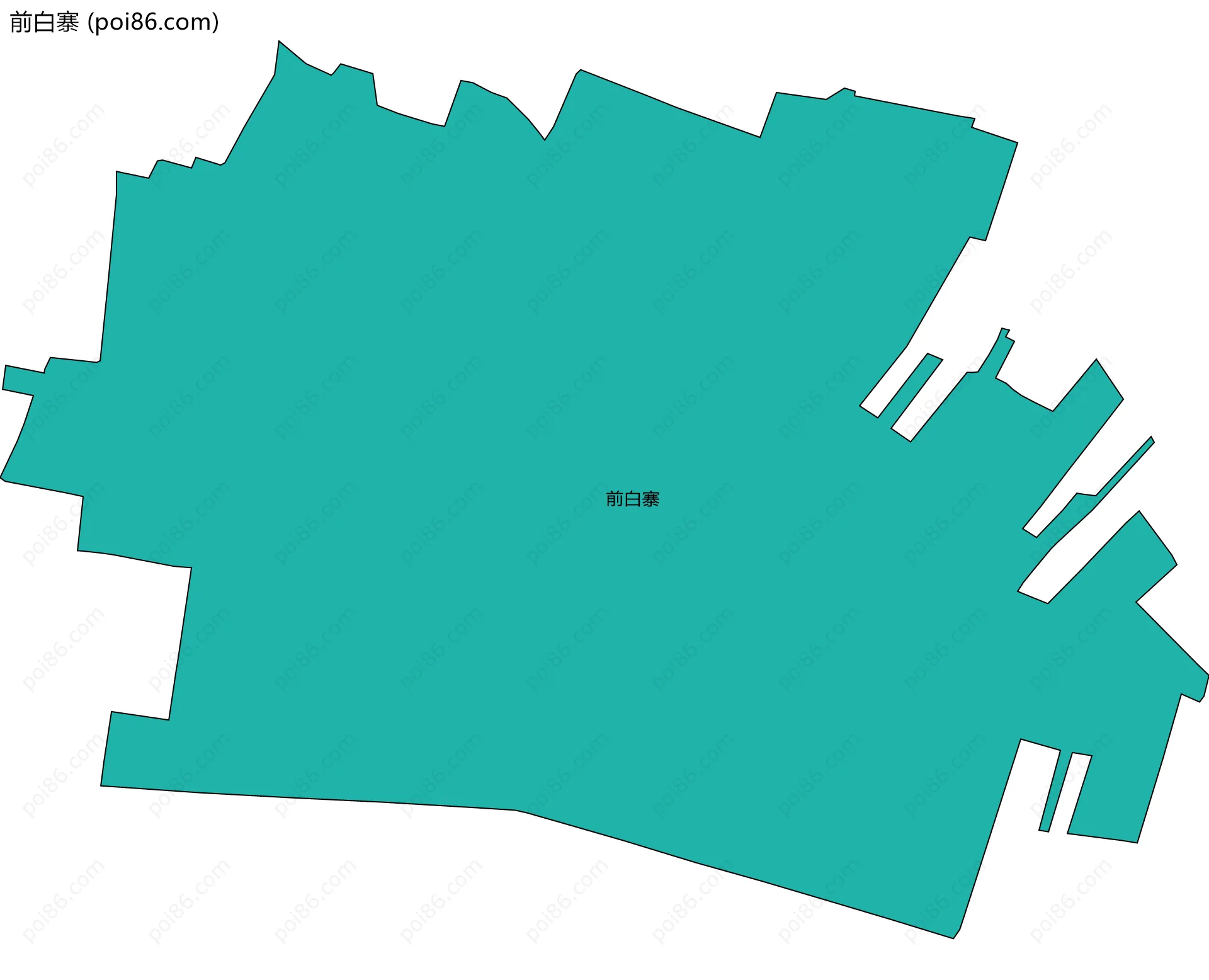 前白寨边界地图