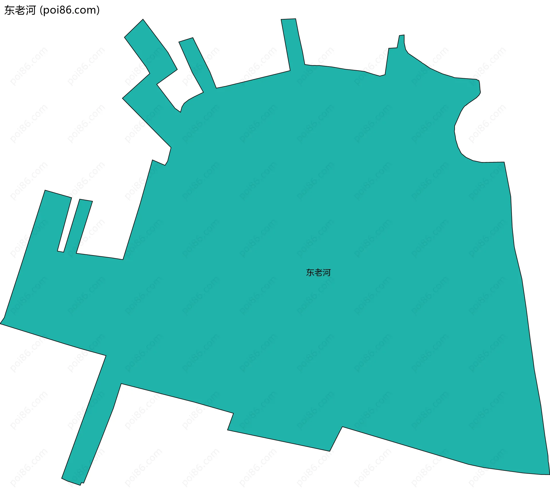东老河边界地图