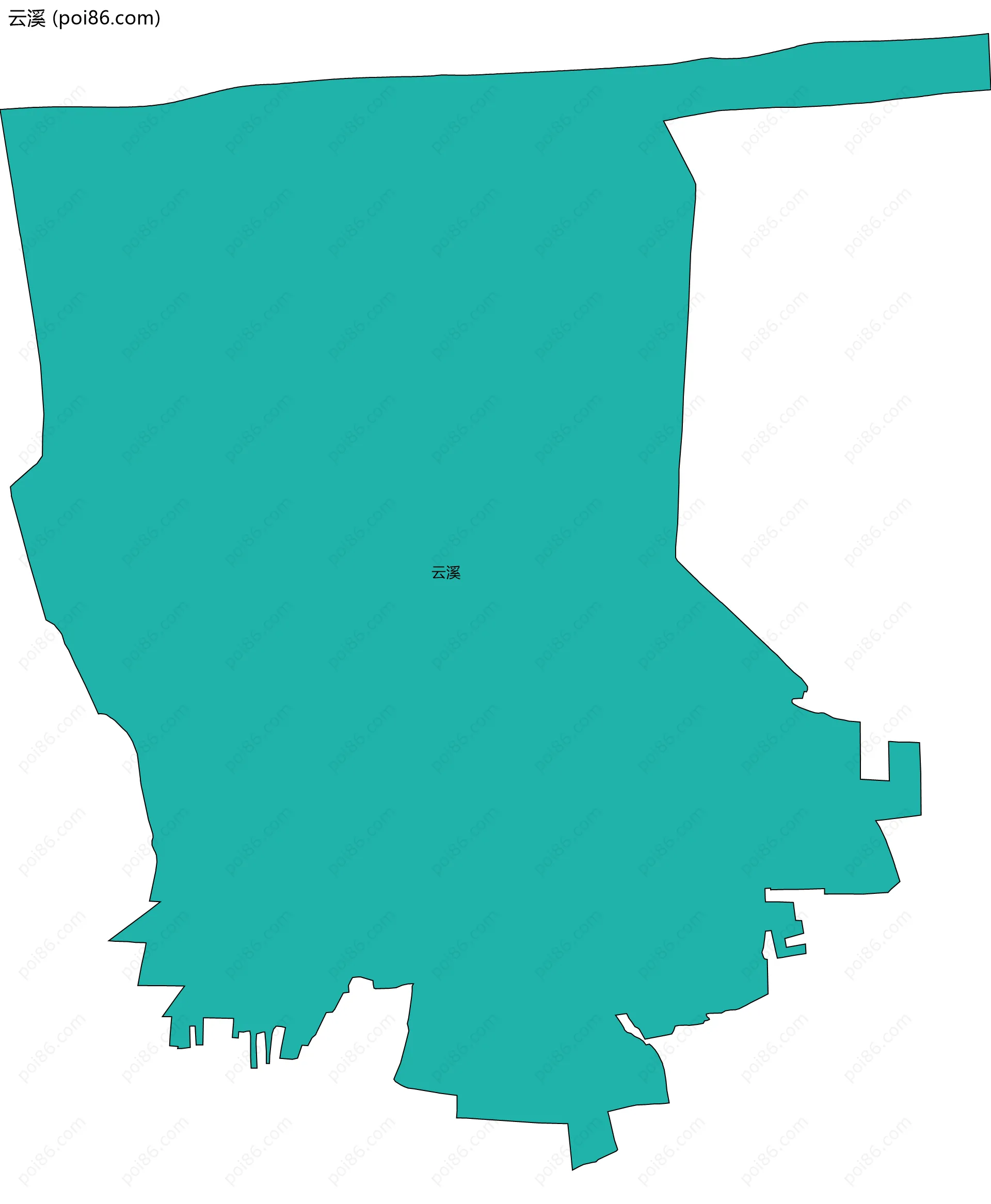云溪边界地图