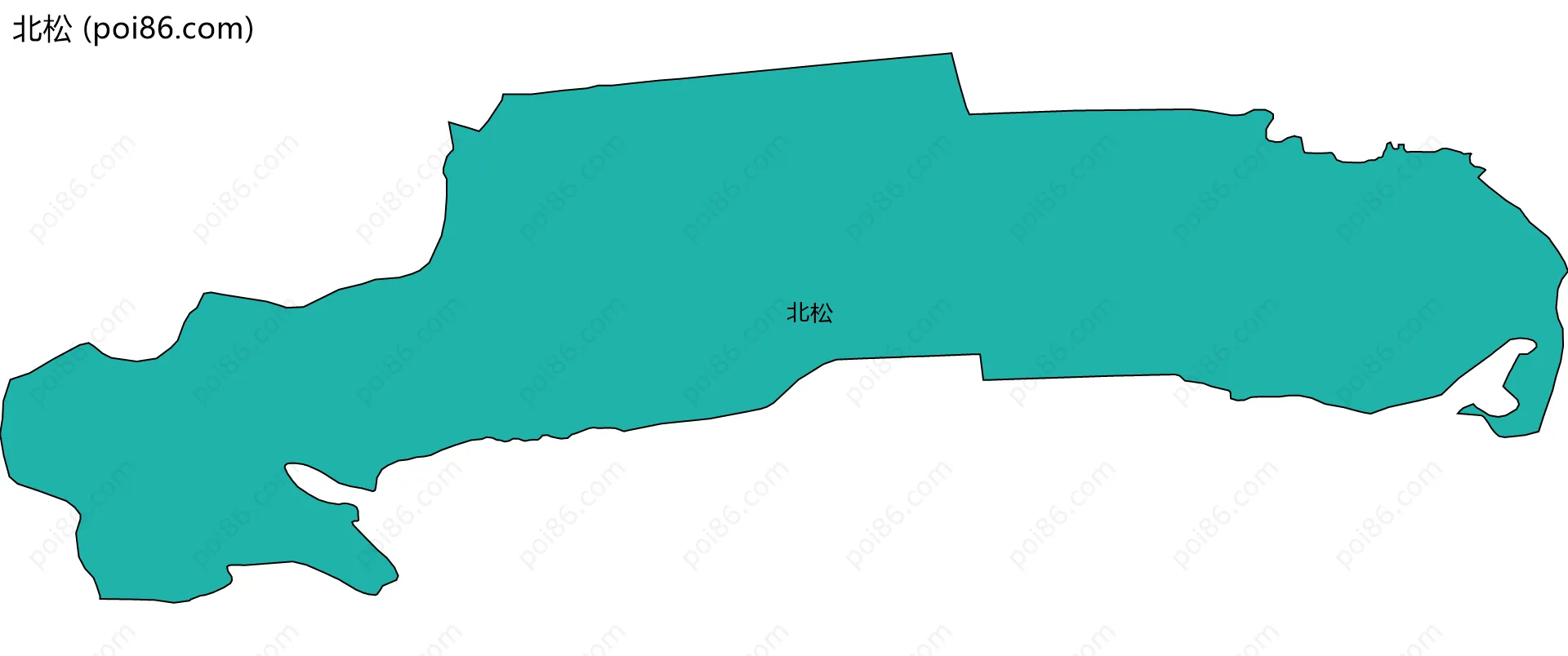 北松边界地图