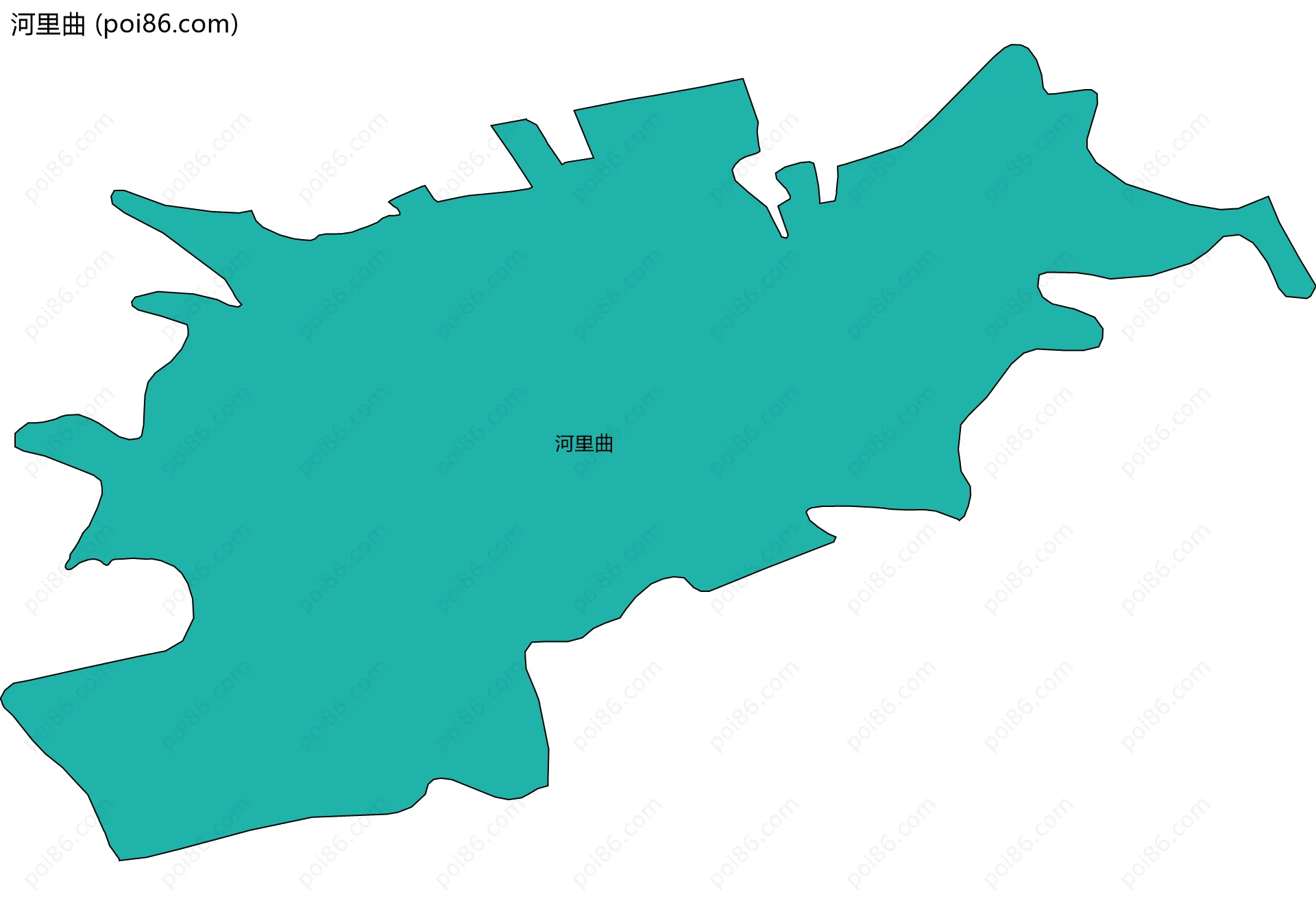 河里曲边界地图
