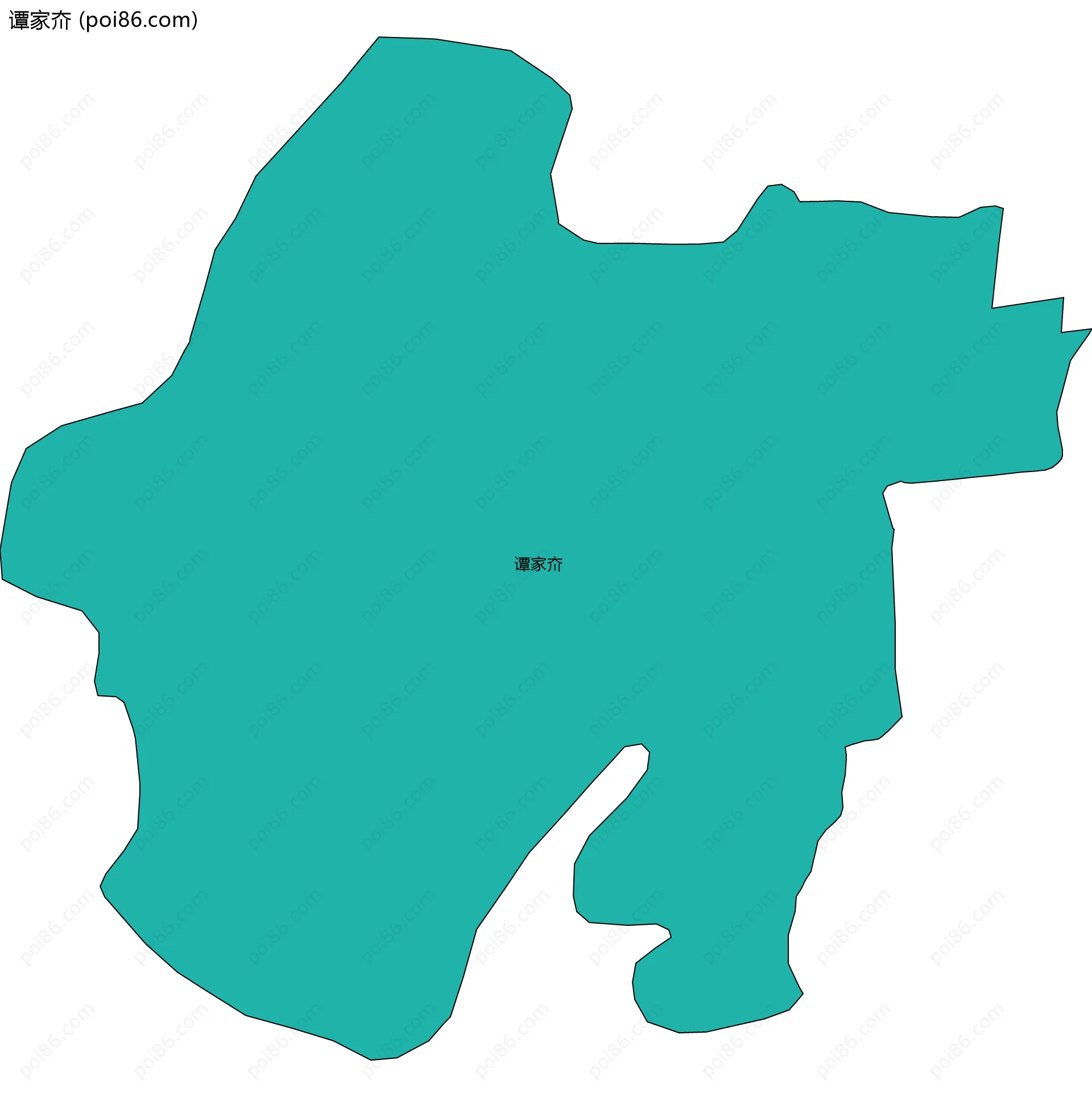 谭家夼边界地图