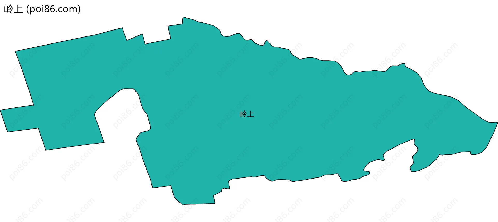 岭上边界地图