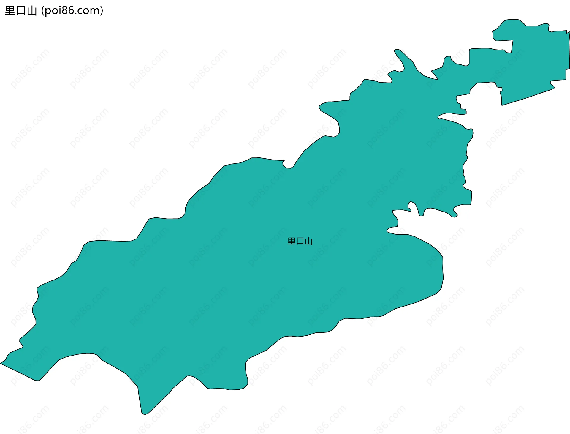 里口山边界地图