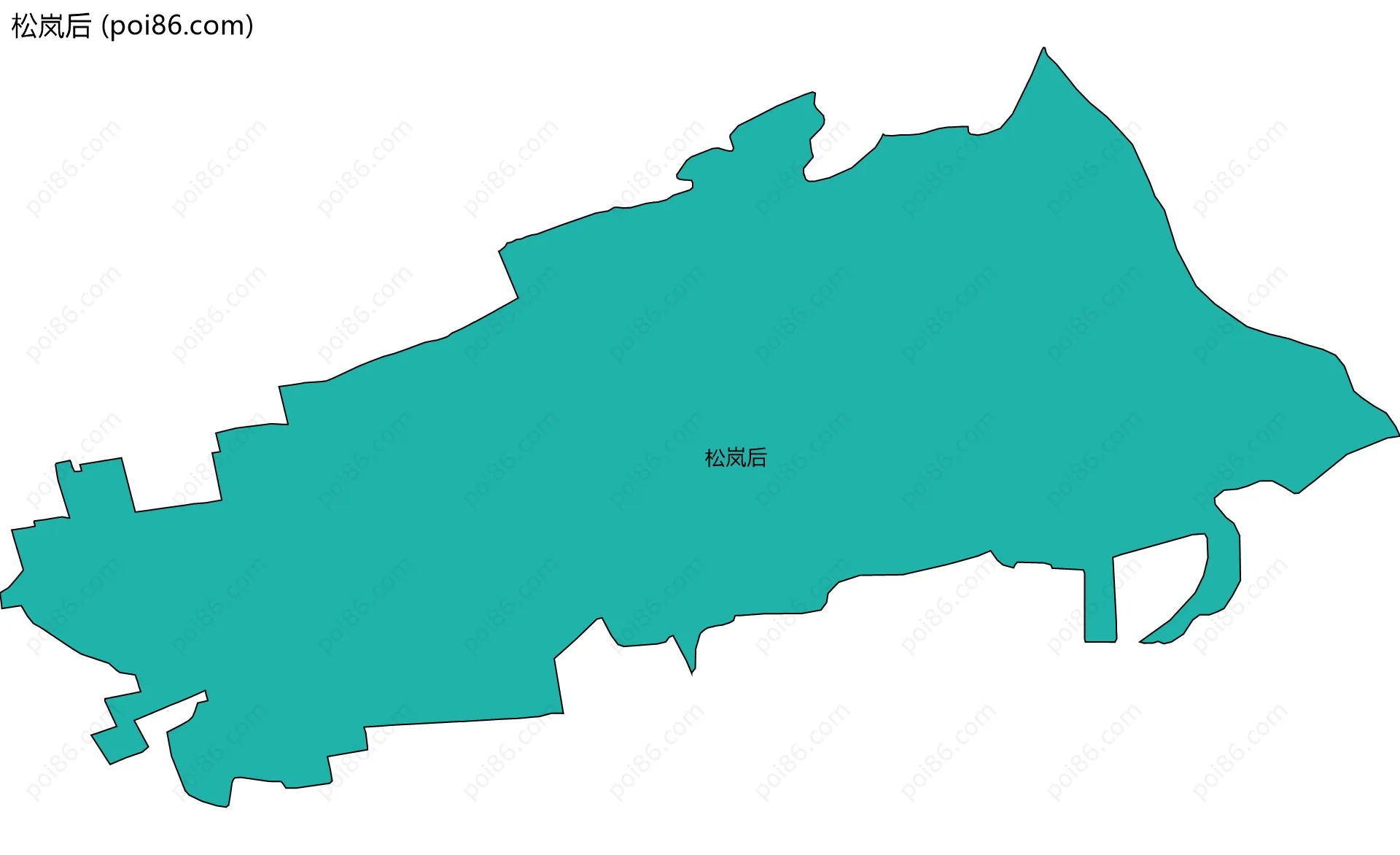 松岚后边界地图