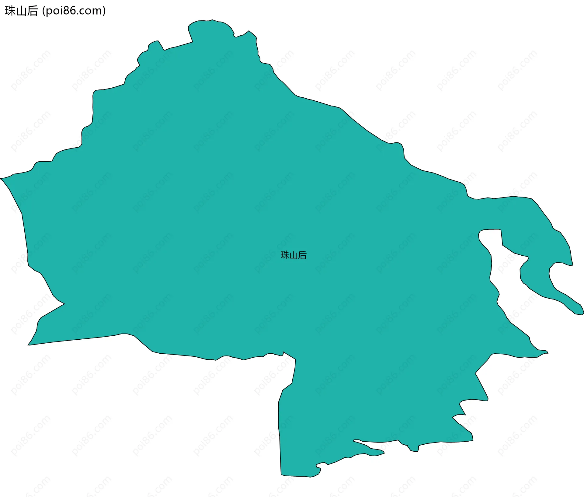 珠山后边界地图