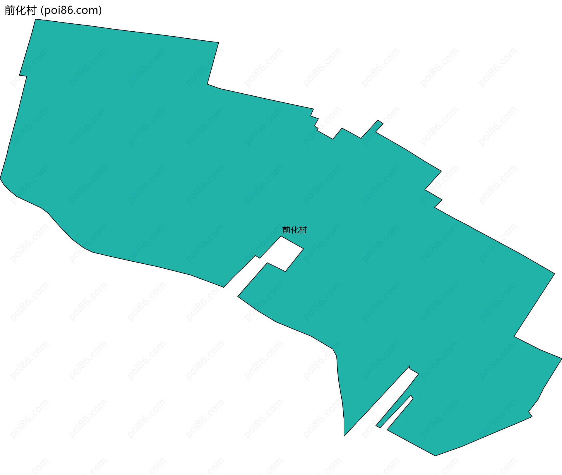 前化村边界地图