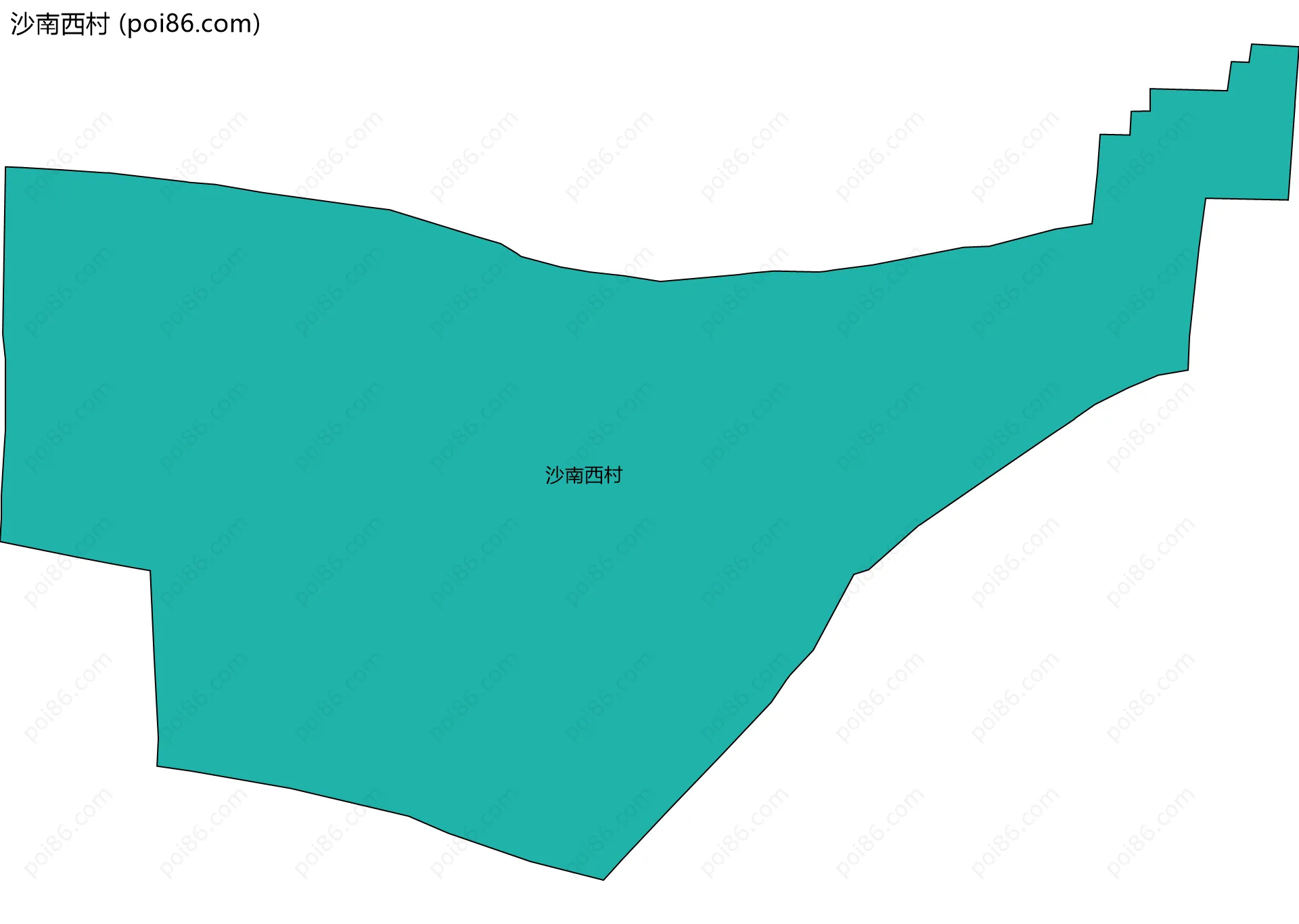 沙南西村边界地图
