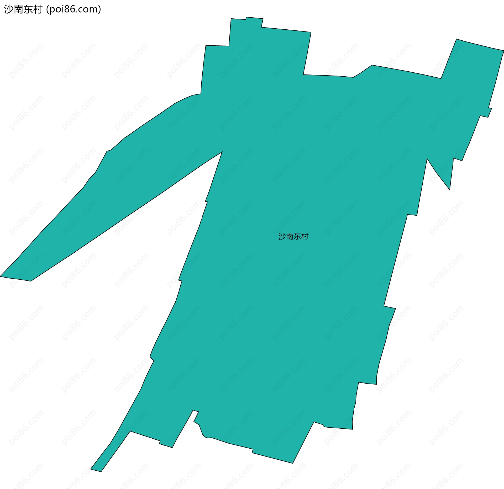 沙南东村边界地图