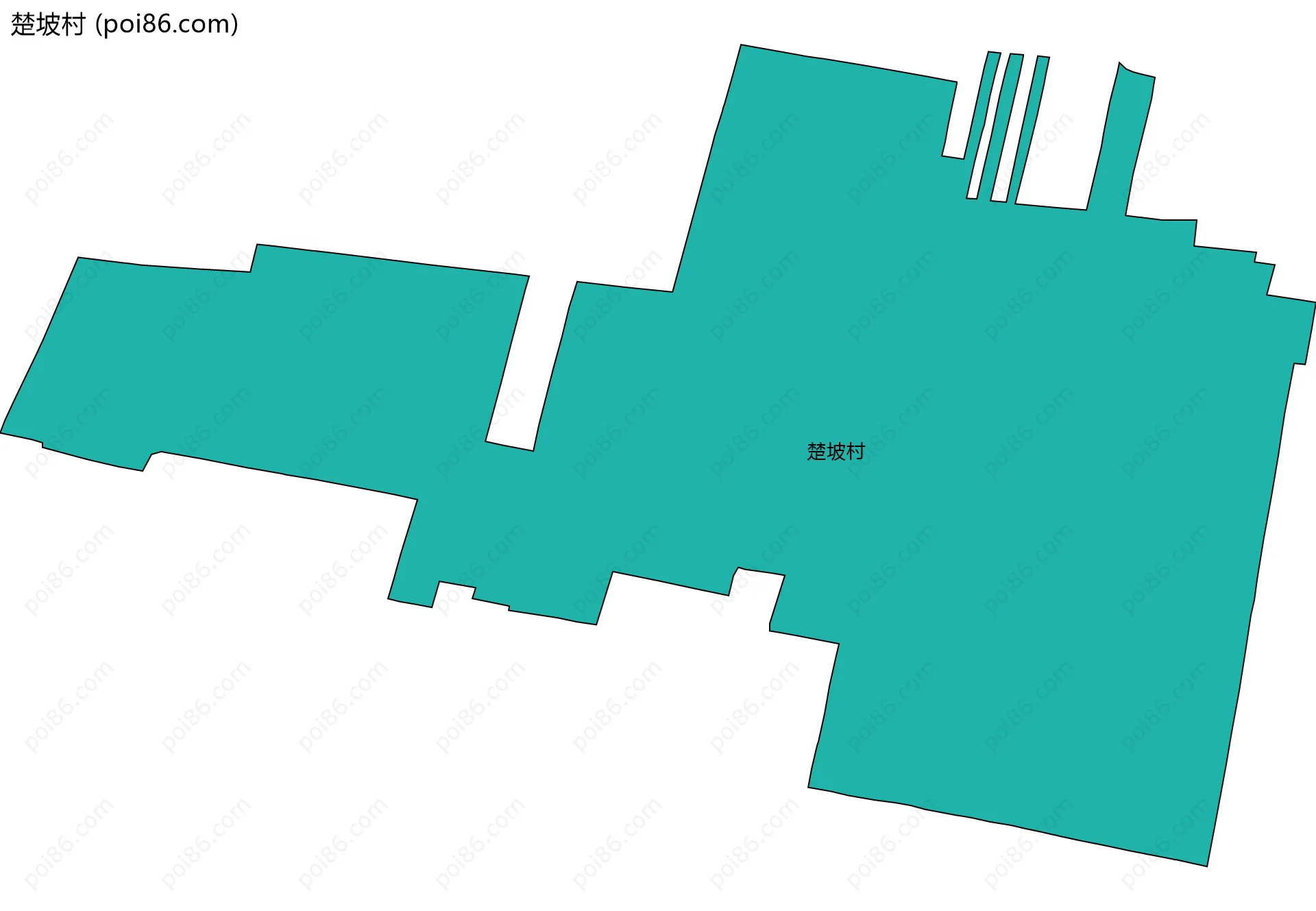 楚坡村边界地图