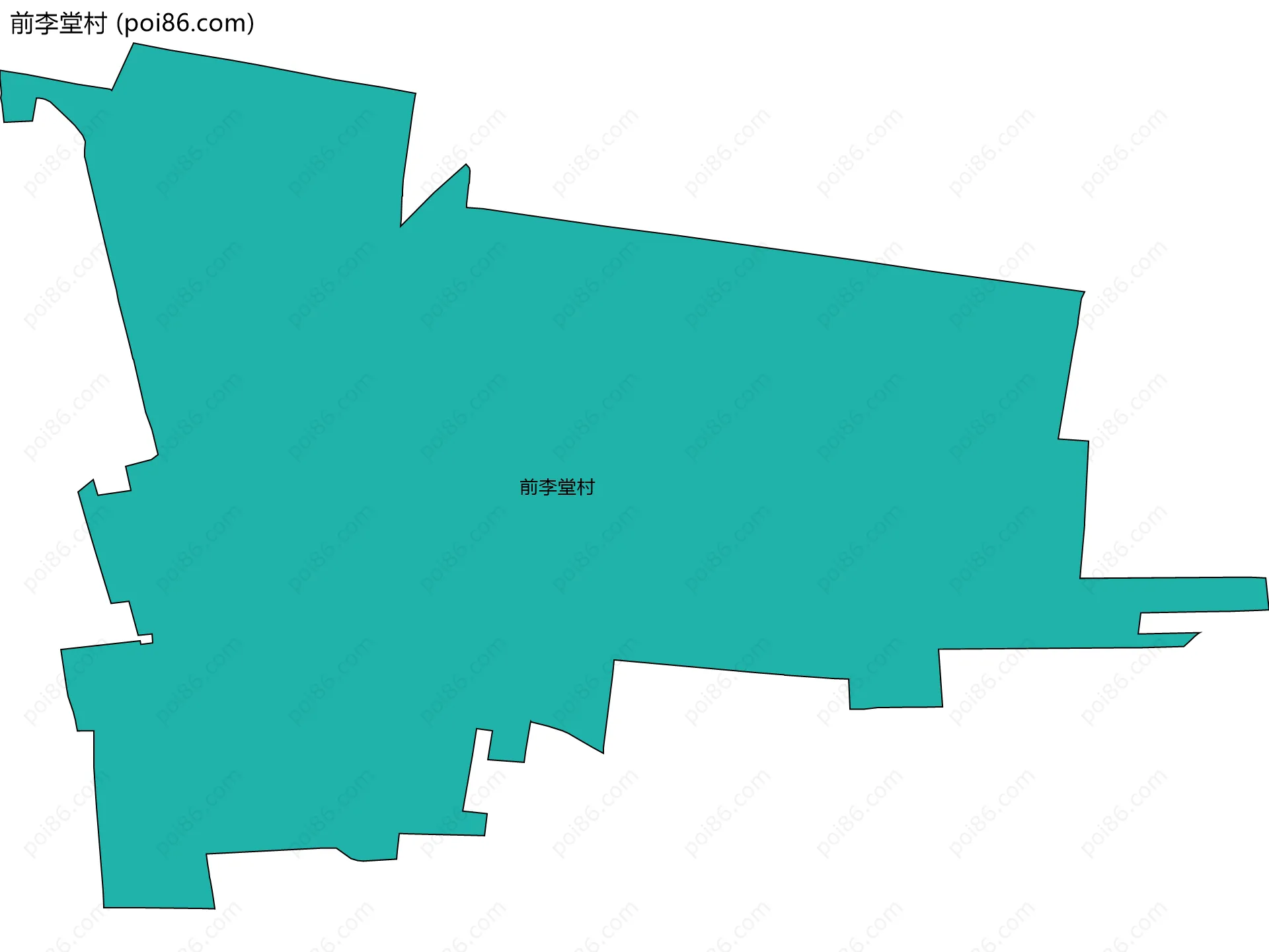 前李堂村边界地图