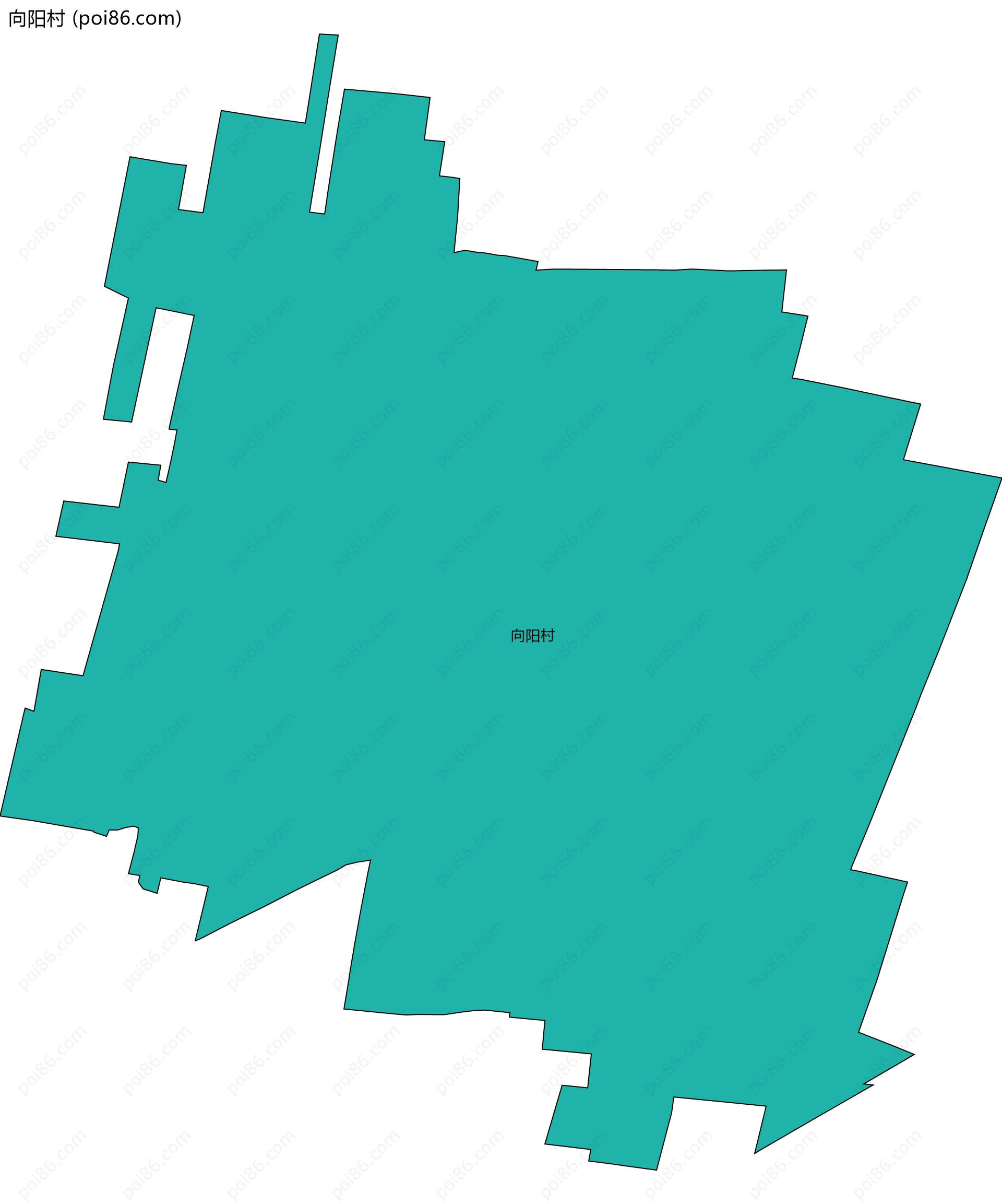 向阳村边界地图