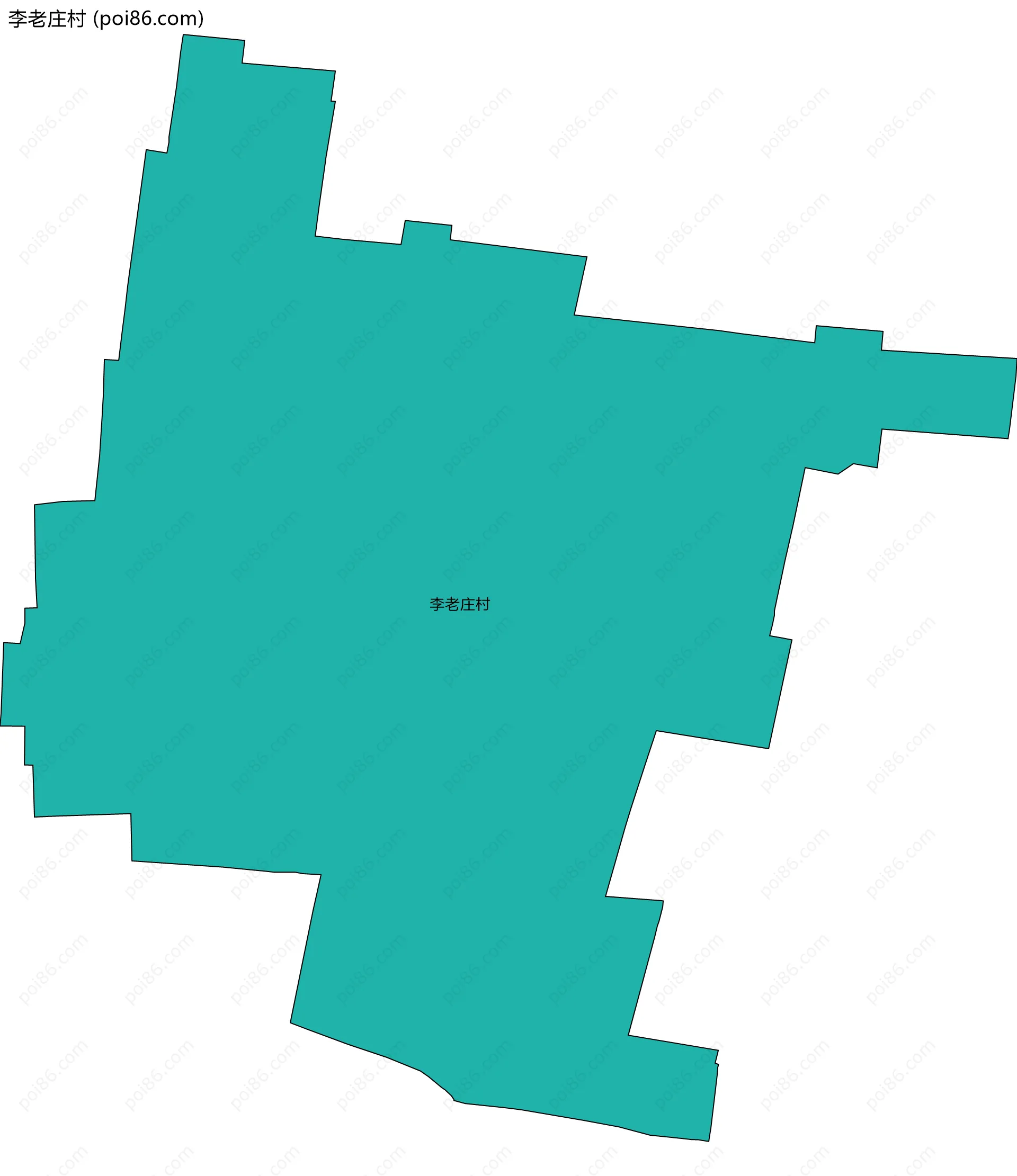李老庄村边界地图