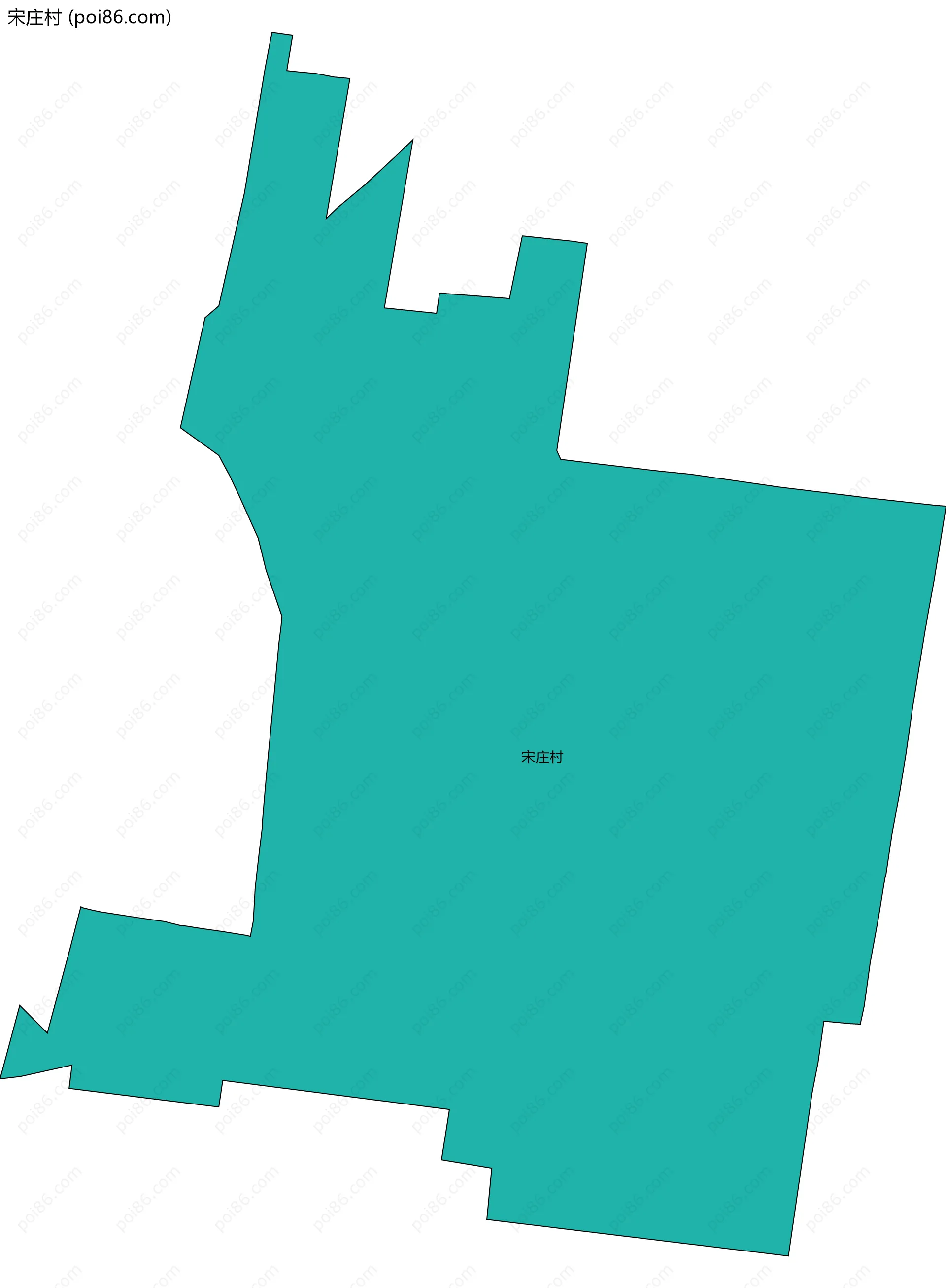 宋庄村边界地图