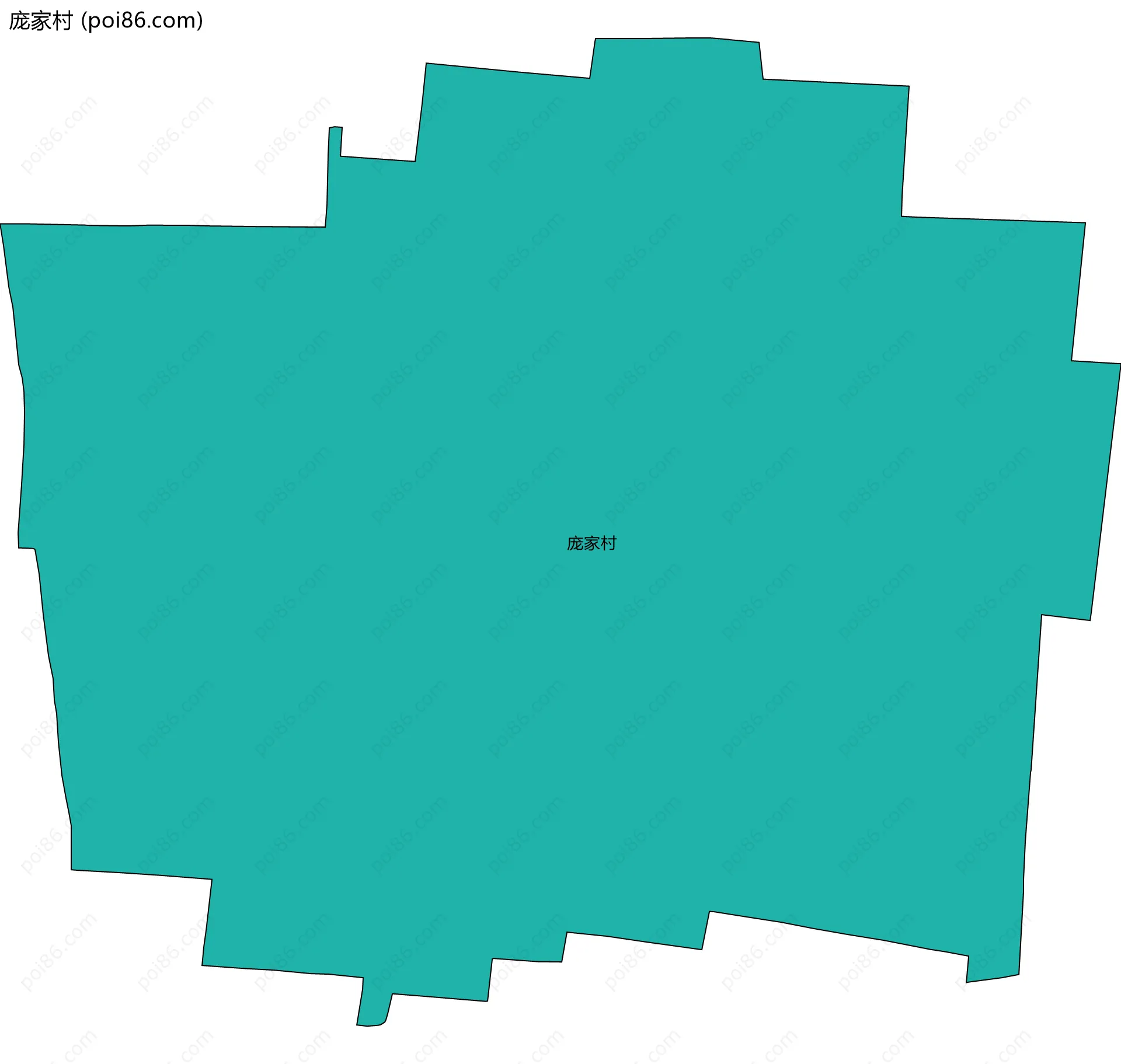 庞家村边界地图