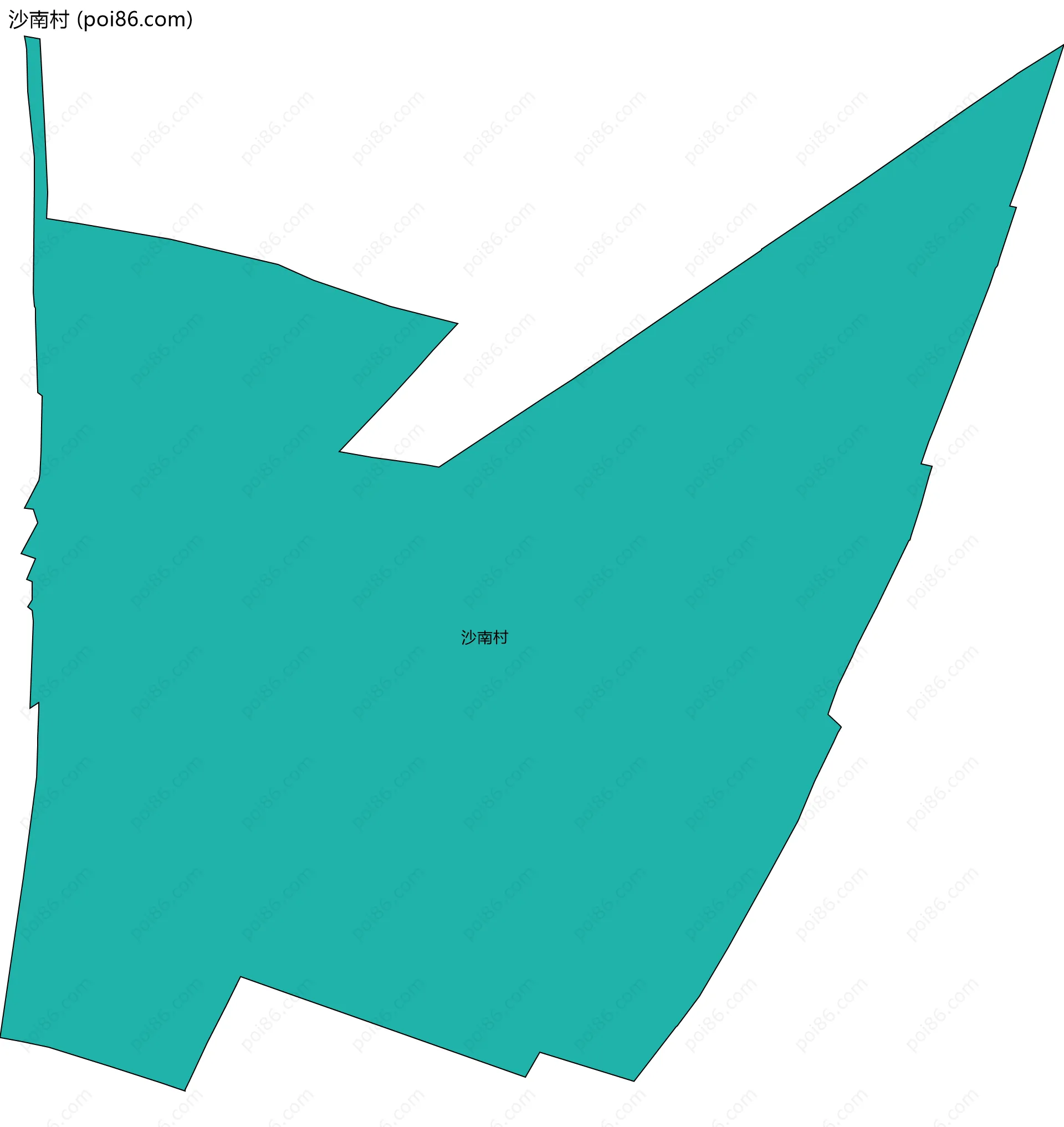 沙南村边界地图